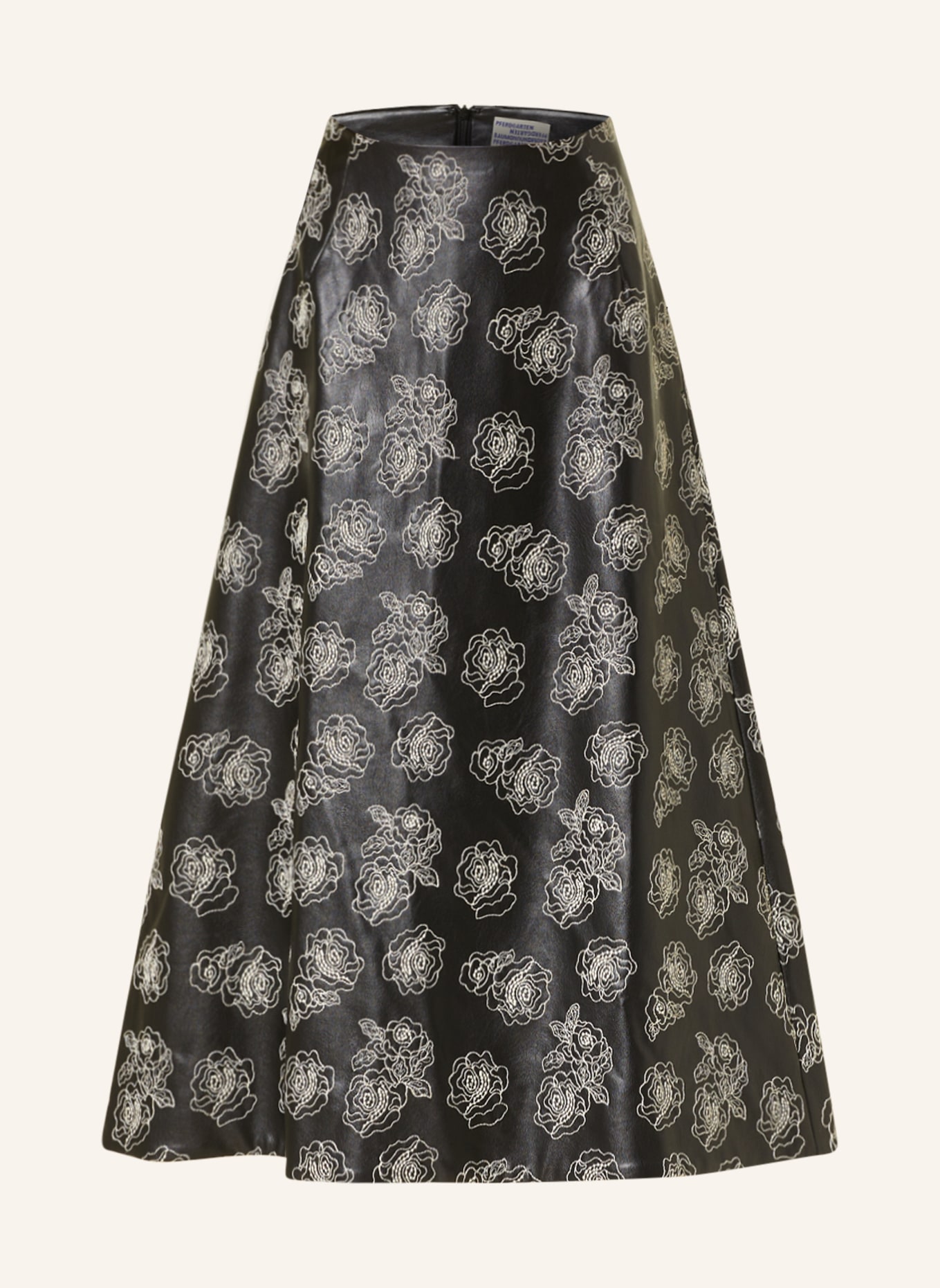 BAUM UND PFERDGARTEN Skirt SHARI in leather look, Color: BLACK/ WHITE (Image 1)