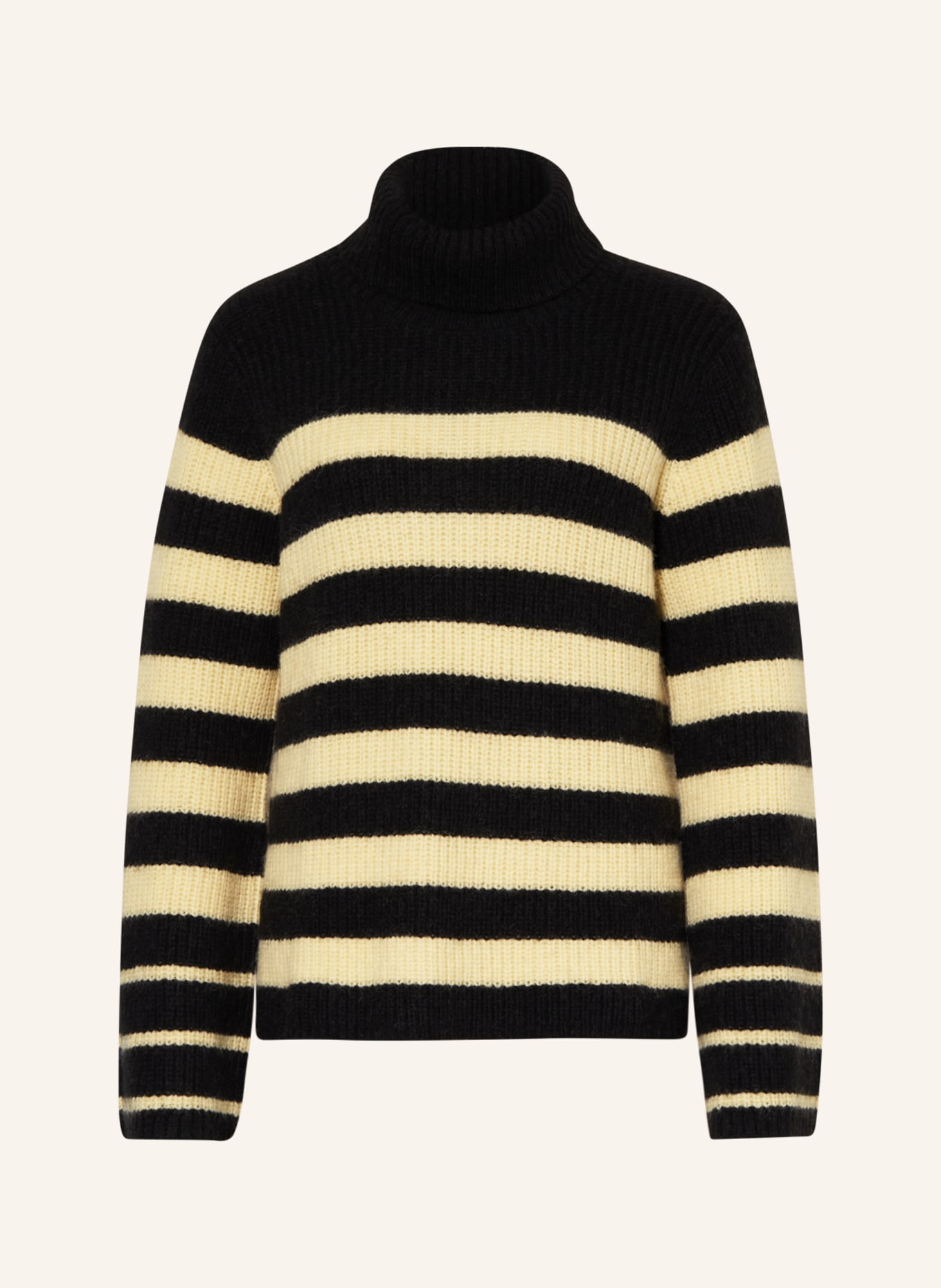 BAUM UND PFERDGARTEN Turtleneck sweater CHIKITA, Color: ECRU/ BLACK (Image 1)