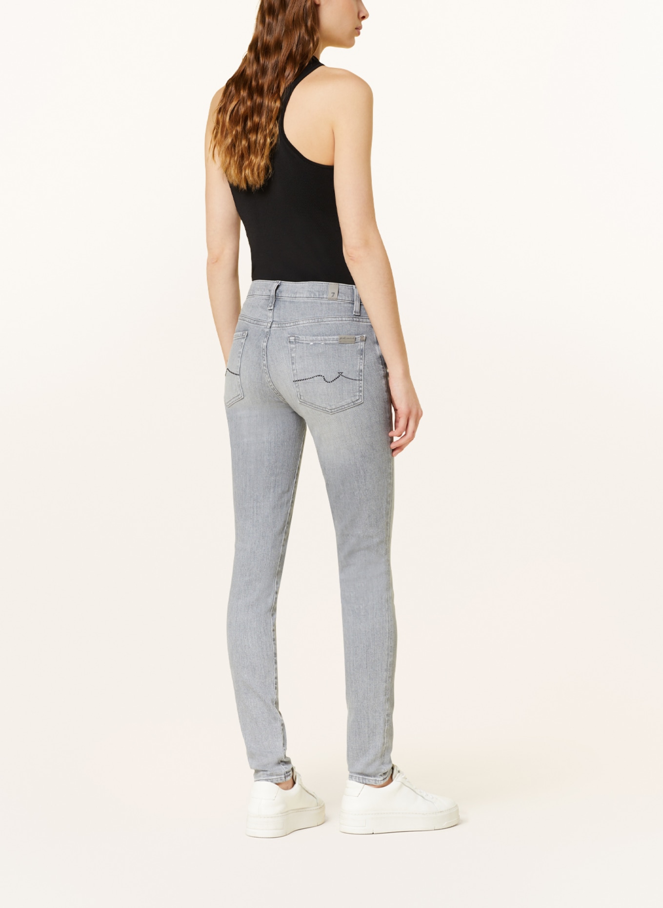 7 for all mankind Skinny Jeans SLIM ILLUSION with decorative gems, Color: IA GREY (Image 3)