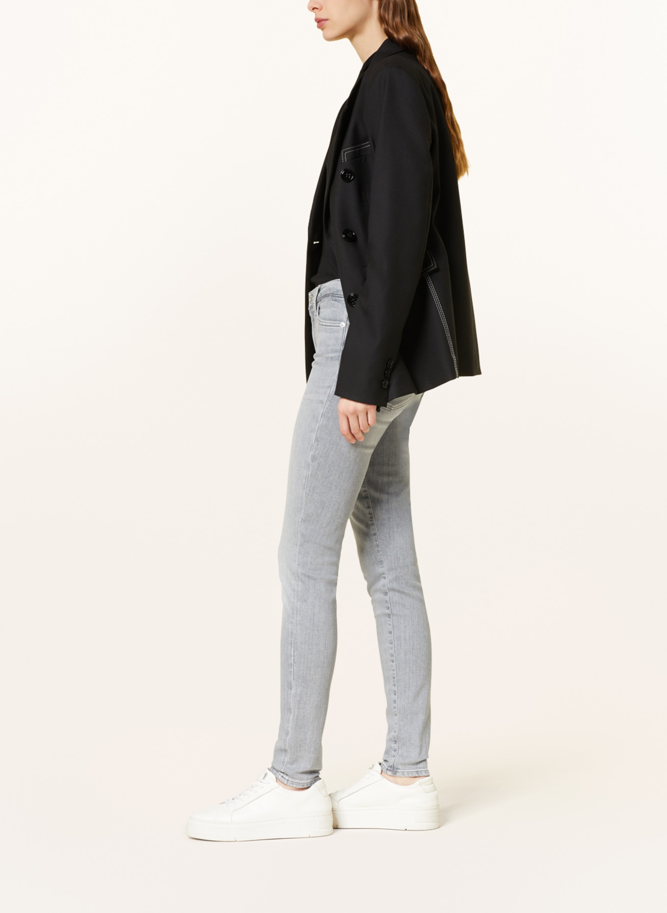 7 for all mankind Skinny Jeans SLIM ILLUSION with decorative gems, Color: IA GREY (Image 4)