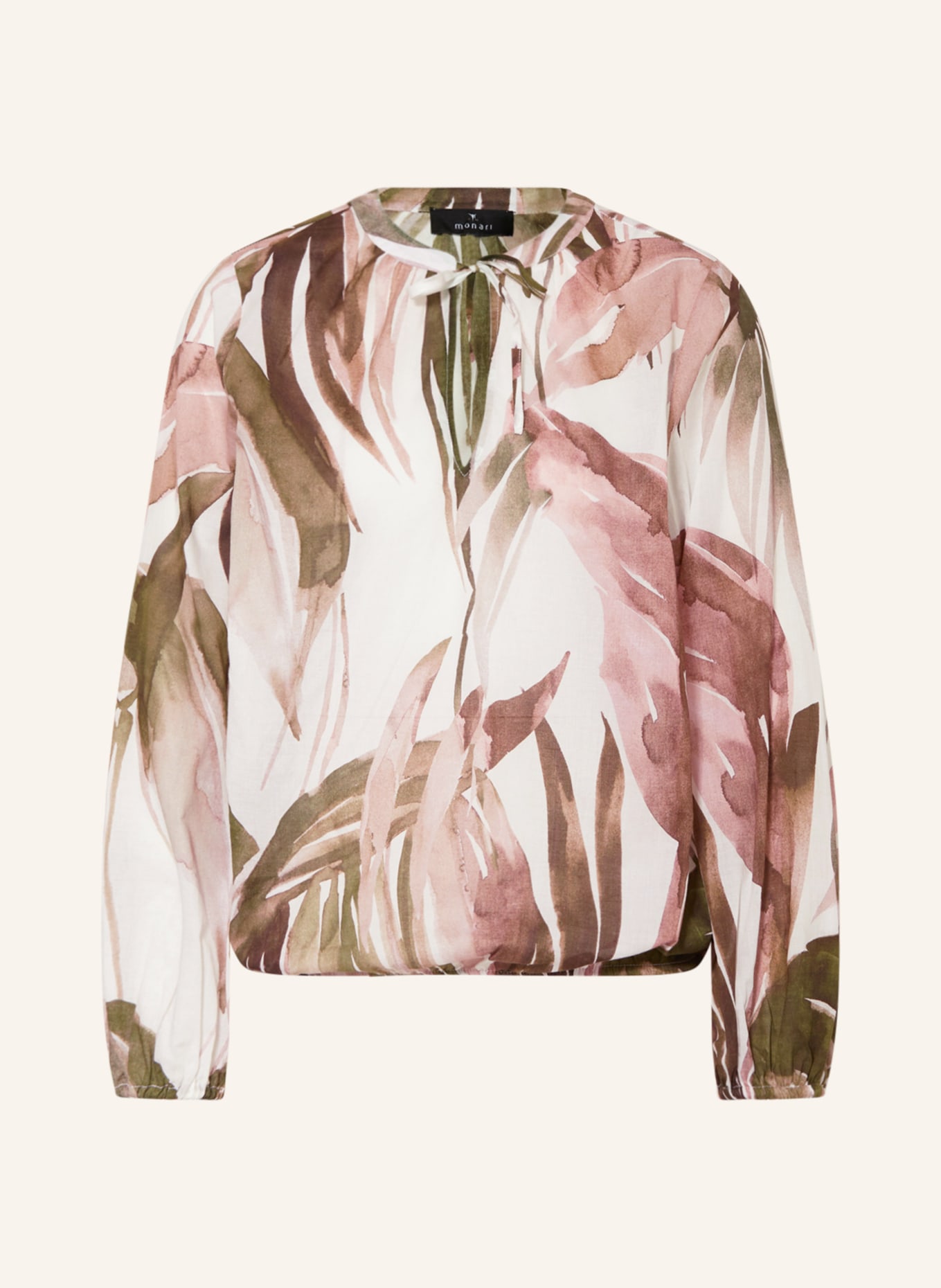 monari Shirt blouse, Color: PINK/ KHAKI/ WHITE (Image 1)