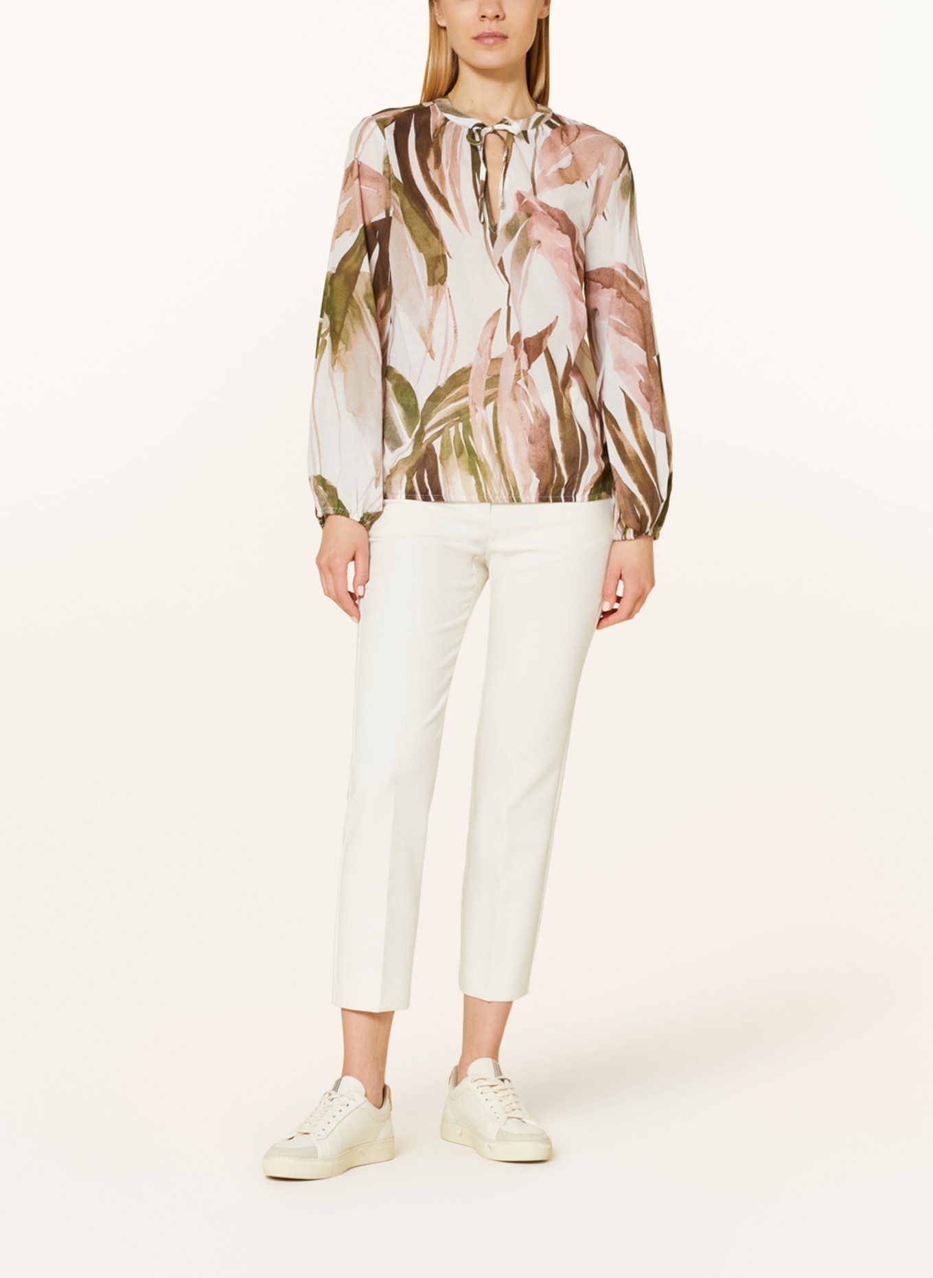 monari Shirt blouse, Color: PINK/ KHAKI/ WHITE (Image 2)