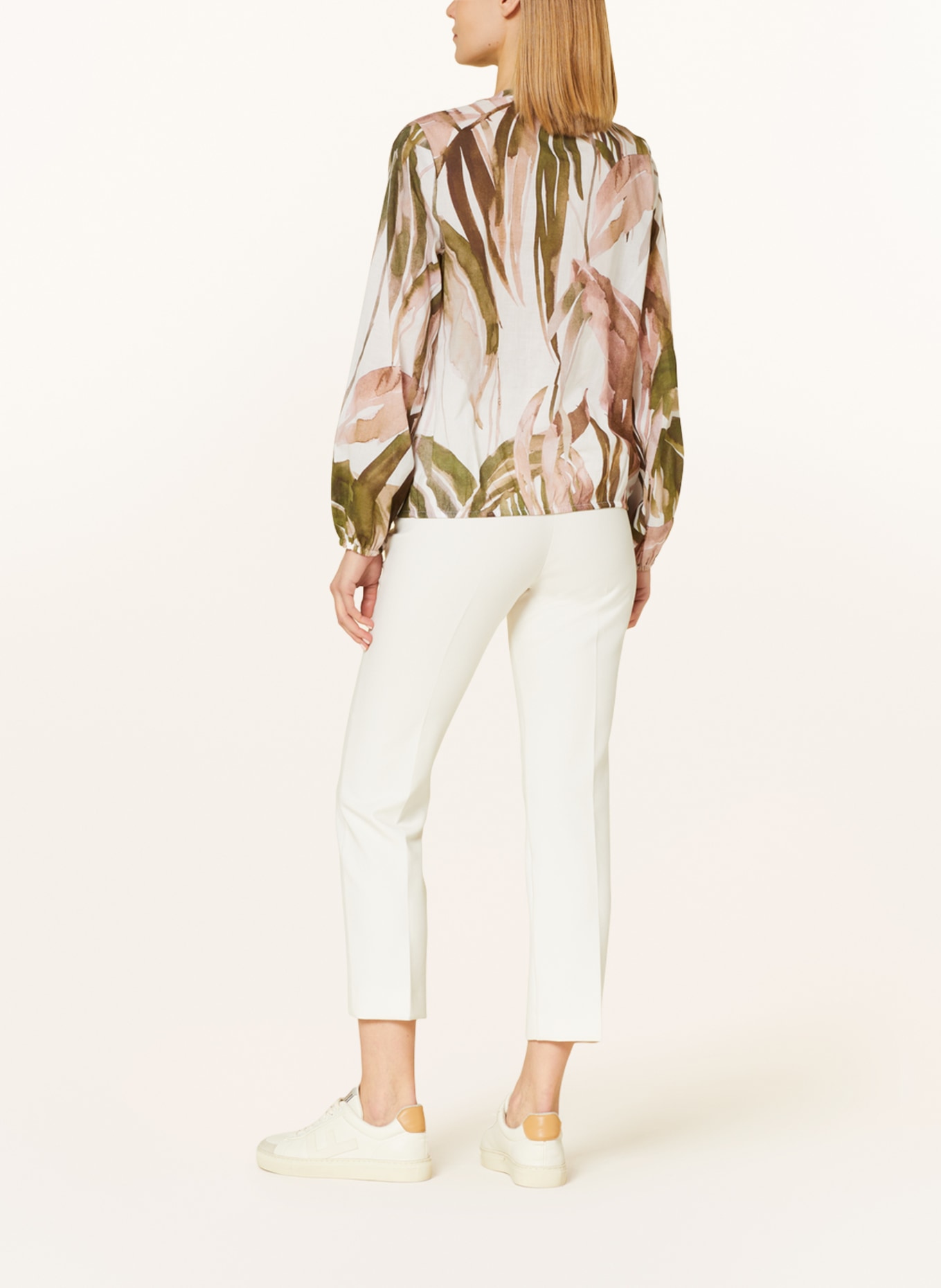 monari Shirt blouse, Color: PINK/ KHAKI/ WHITE (Image 3)