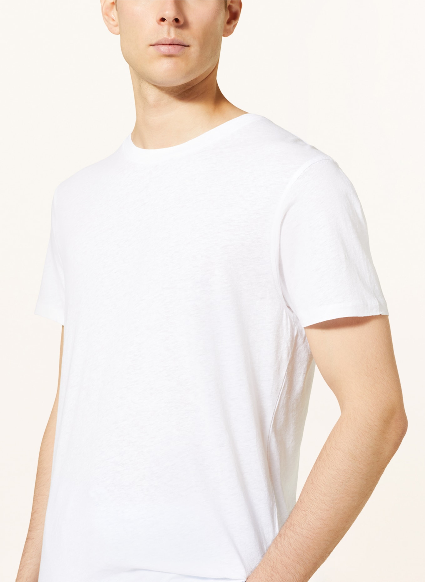 FRESCOBOL CARIOCA T-shirt with linen, Color: WHITE (Image 4)