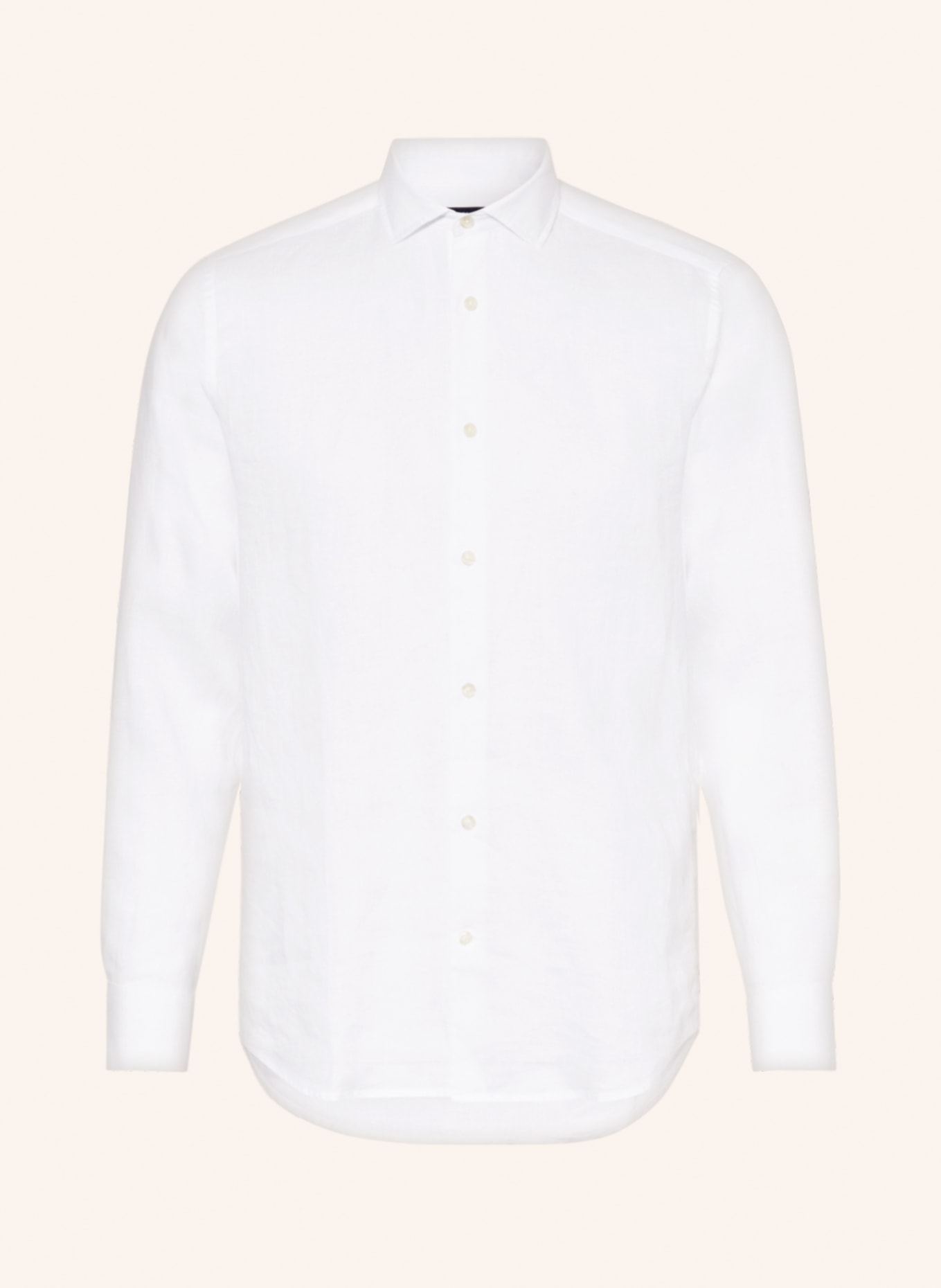 FRESCOBOL CARIOCA Linen shirt ANTONIO regular fit, Color: WHITE (Image 1)