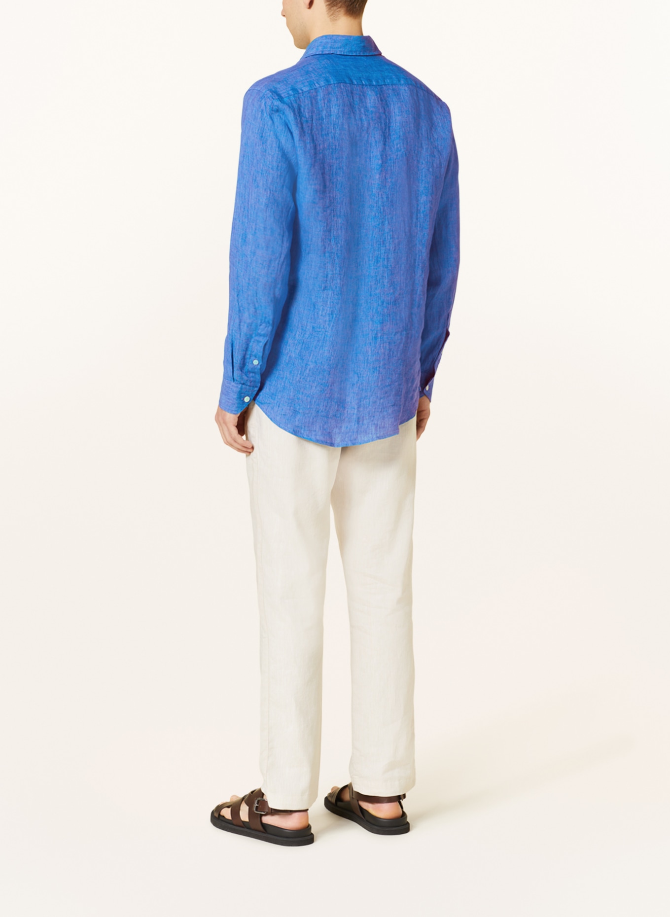 FRESCOBOL CARIOCA Linen shirt ANTONIO regular fit, Color: BLUE (Image 3)