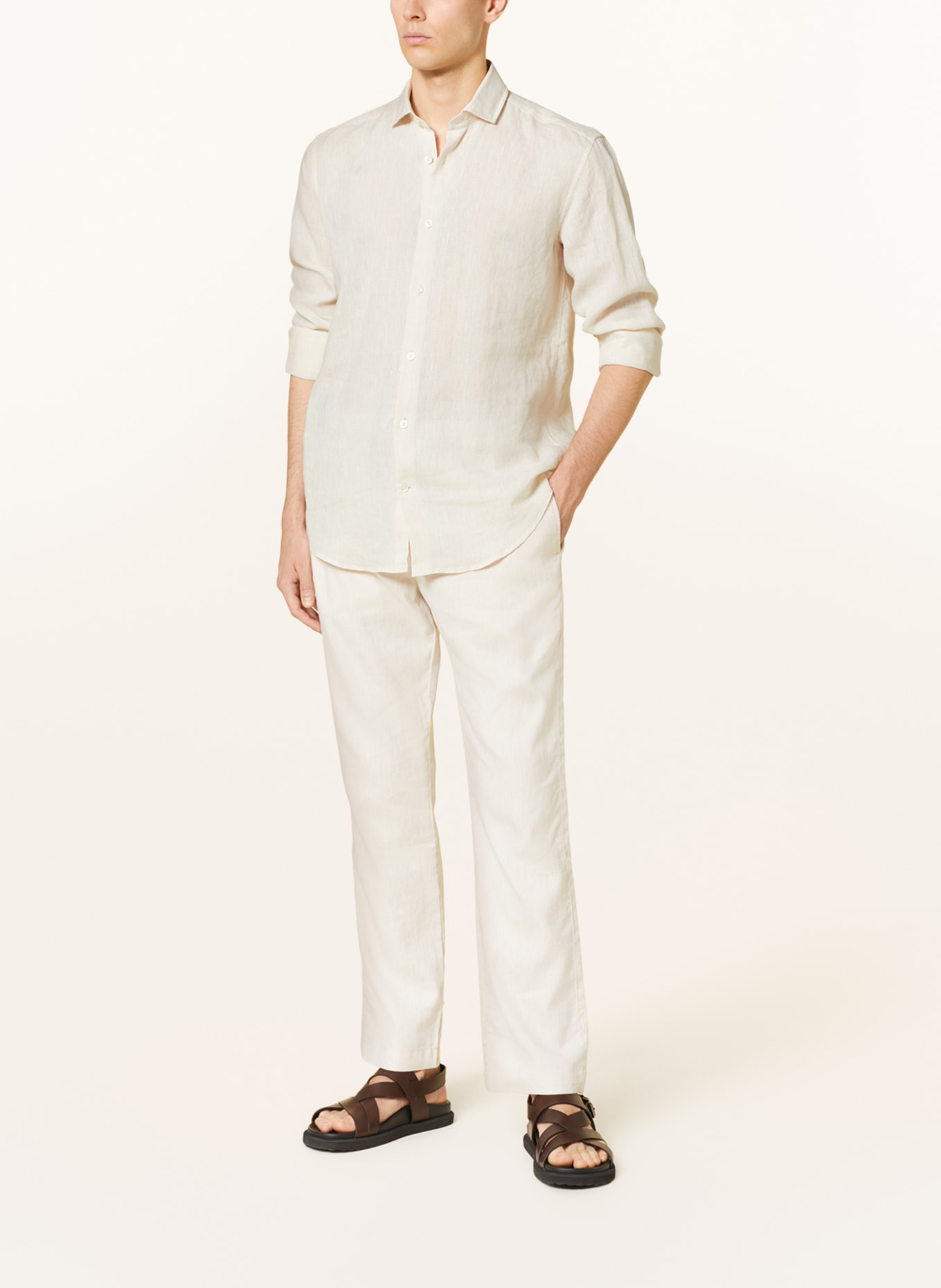 FRESCOBOL CARIOCA Linen shirt ANTONIO regular fit, Color: ECRU (Image 2)
