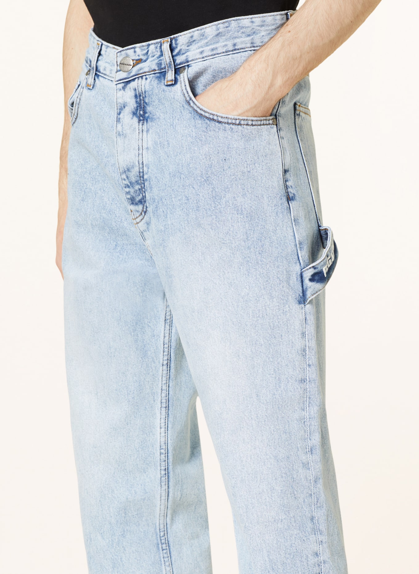 PEGADOR Jeans Slim Fit, Farbe: 076 washed light blue (Bild 5)