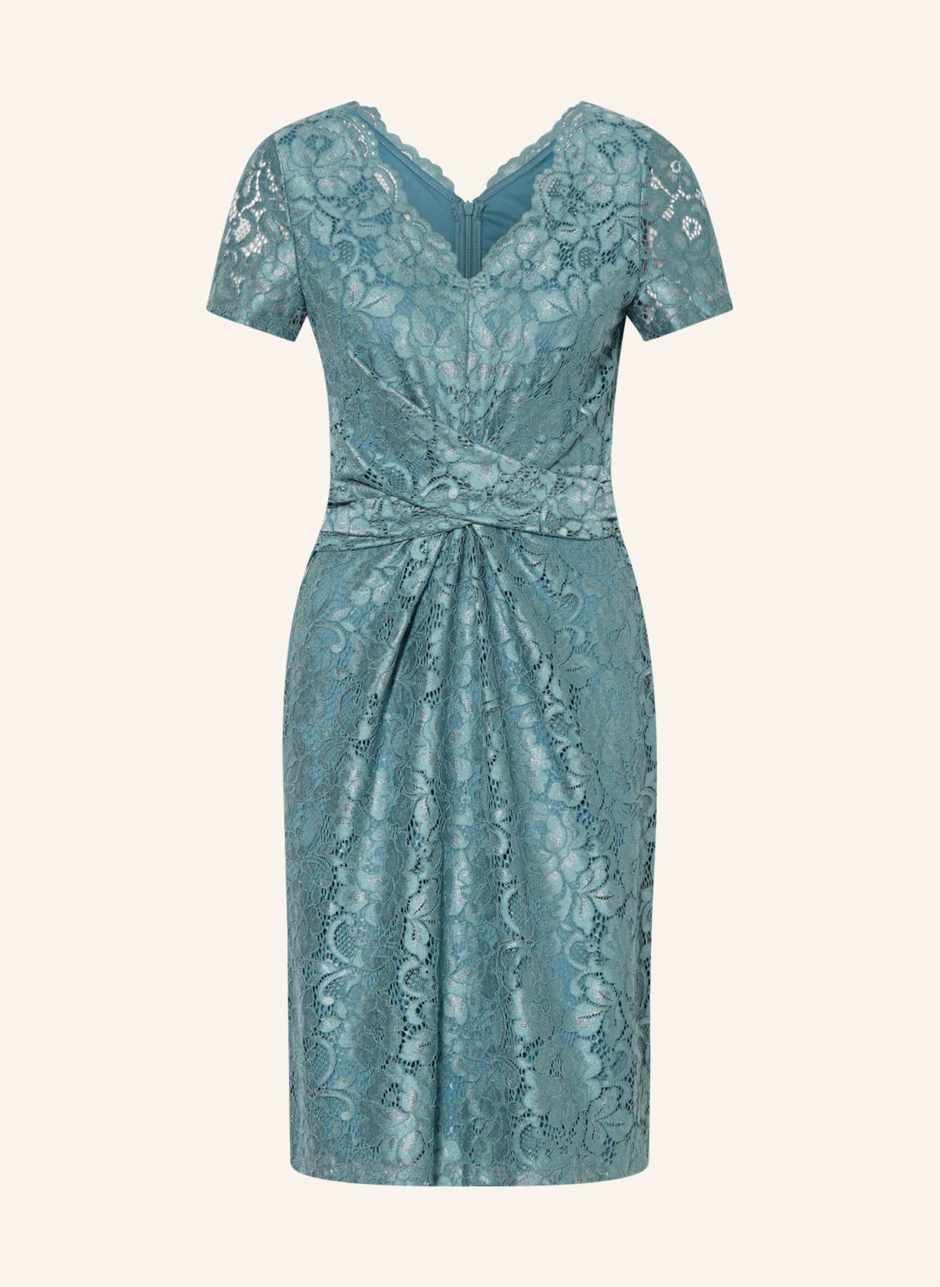 Vera Mont Koktejlové šaty z krajky, Barva: PETROLEJOVÁ (Obrázek 1)