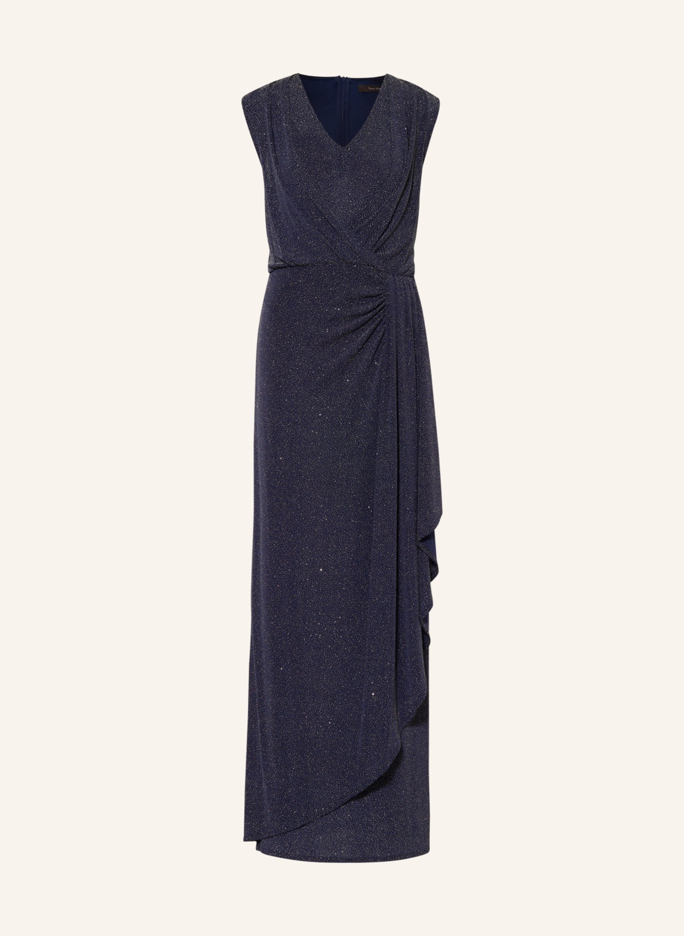 Vera Mont Evening dress with glitter thread, Color: DARK BLUE/ WHITE GOLD (Image 1)