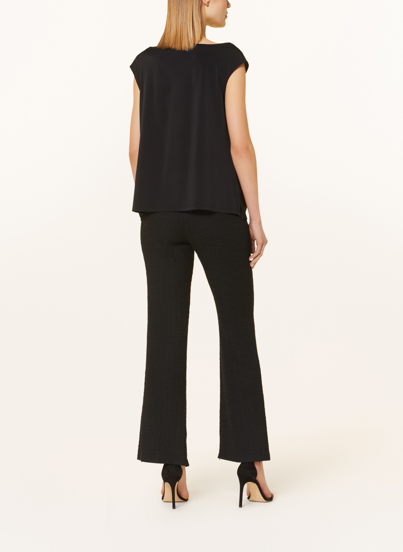 Vera Mont Blouse top in mixed materials, Color: BLACK (Image 3)