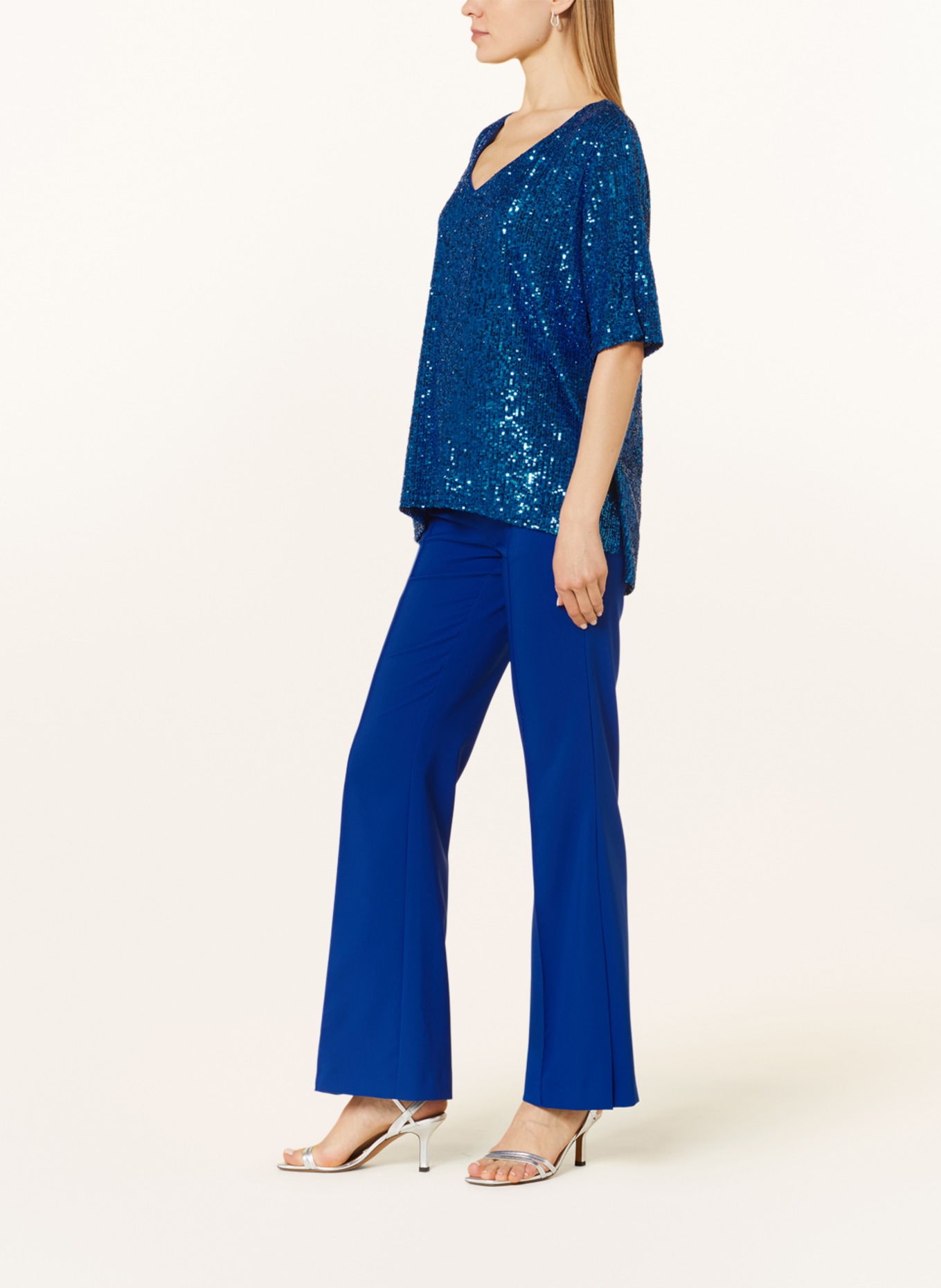 Vera Mont Wide leg trousers, Color: BLUE (Image 4)