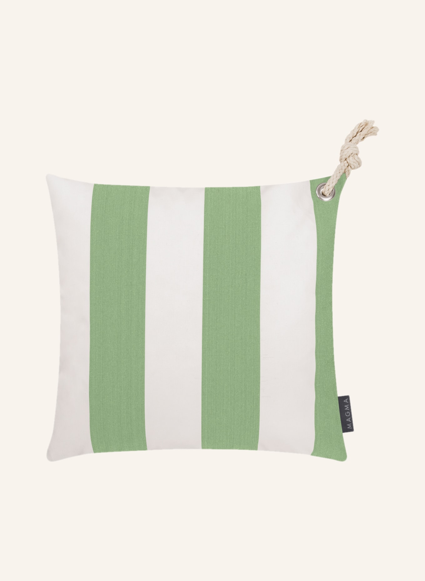 MAGMA Decorative cushion cover SANTORIN, Color: LIGHT GREEN/ WHITE (Image 1)