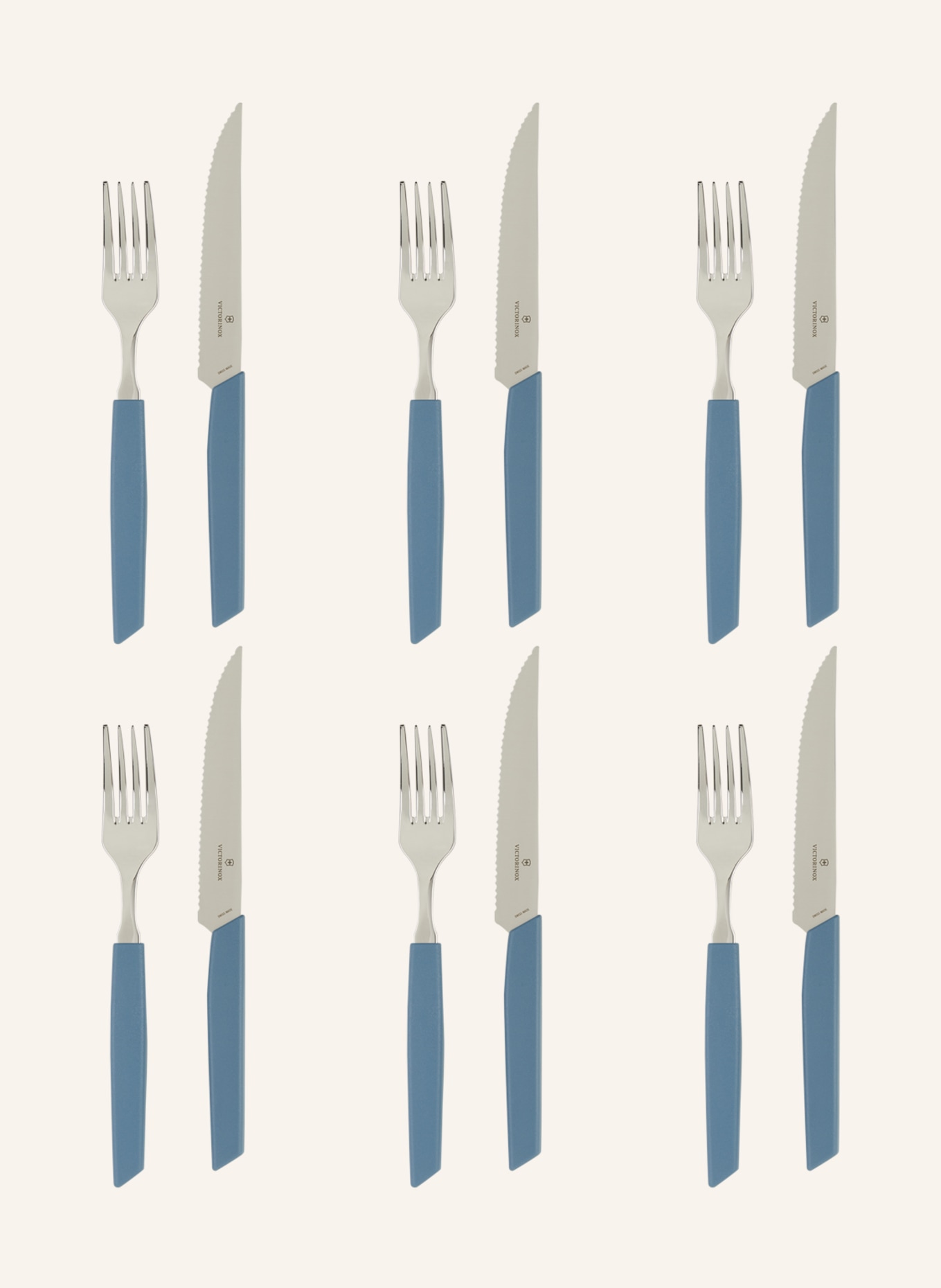 VICTORINOX 12-piece Cutlery set SWISS MODERN, Color: BLUE (Image 1)