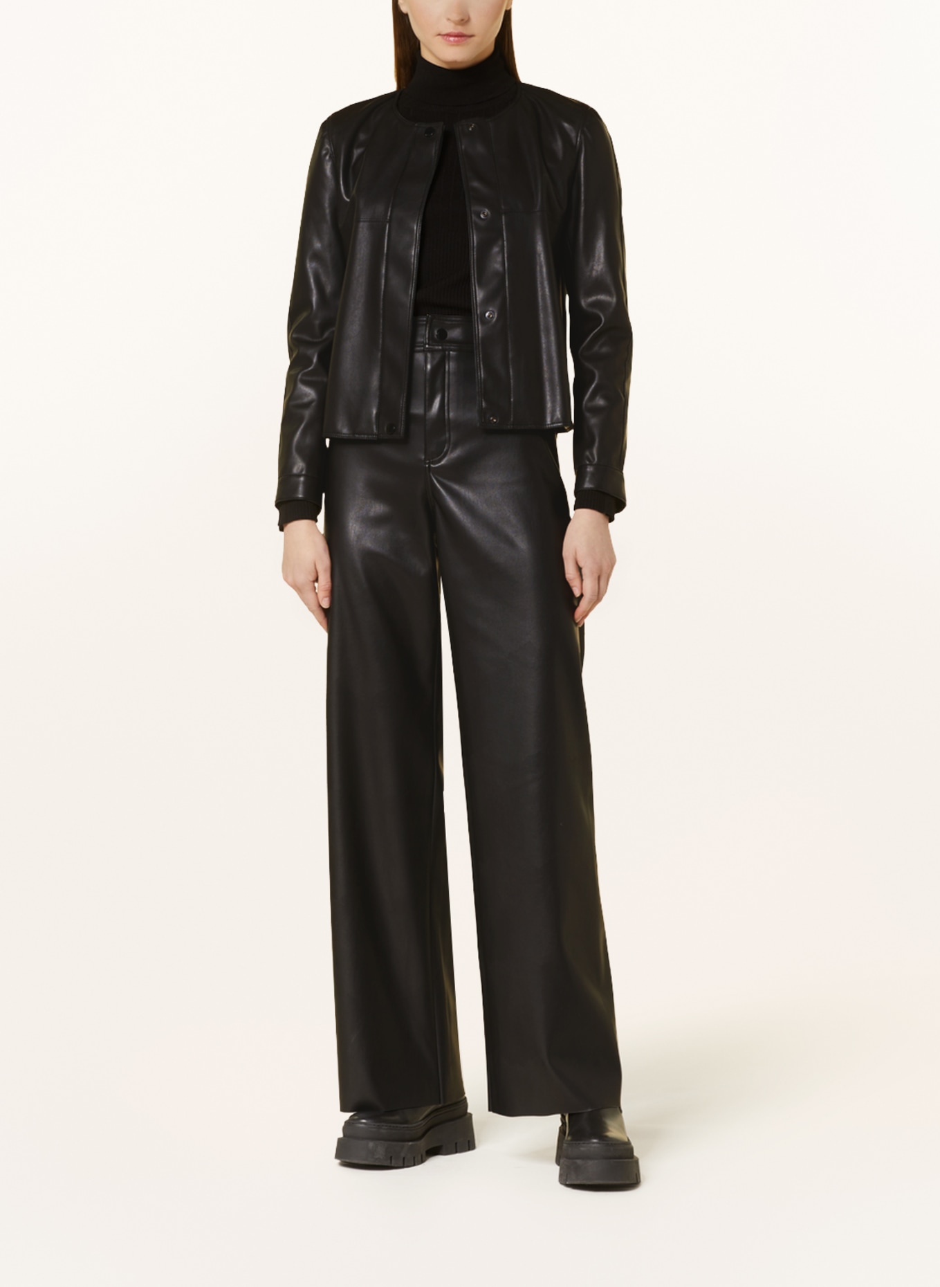 CINQUE Trousers CIHEROLD in leather look, Color: BLACK (Image 2)