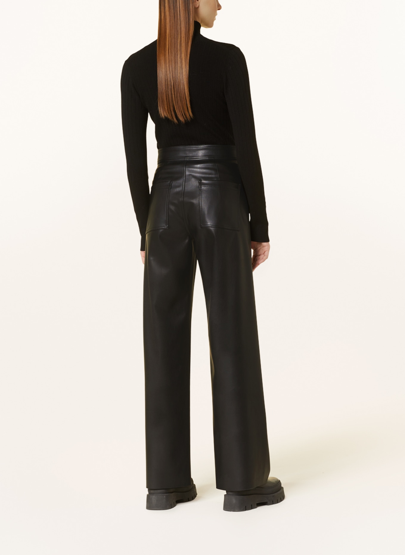 CINQUE Trousers CIHEROLD in leather look, Color: BLACK (Image 3)