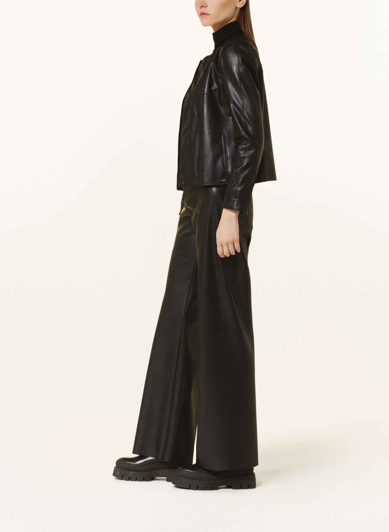 CINQUE Trousers CIHEROLD in leather look, Color: BLACK (Image 4)