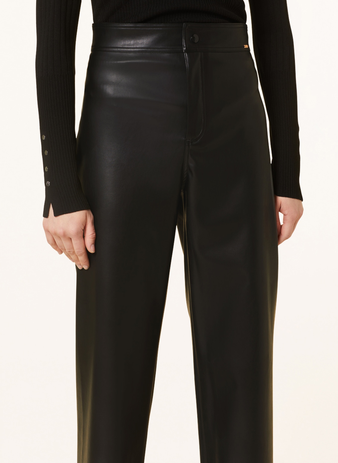 CINQUE Trousers CIHEROLD in leather look, Color: BLACK (Image 5)
