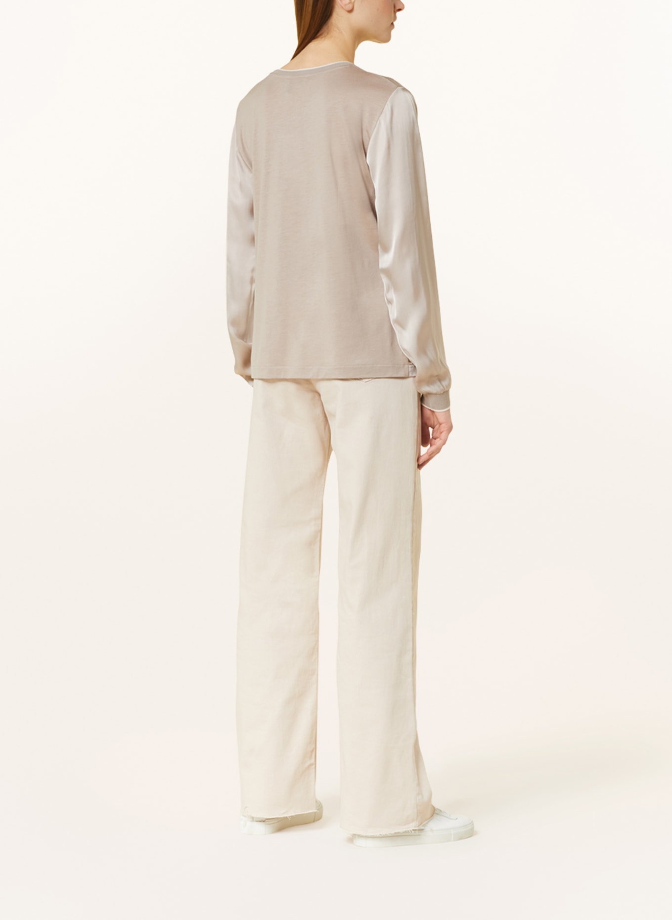 CINQUE Shirt blouse CIPALINA in mixed materials, Color: BEIGE (Image 3)