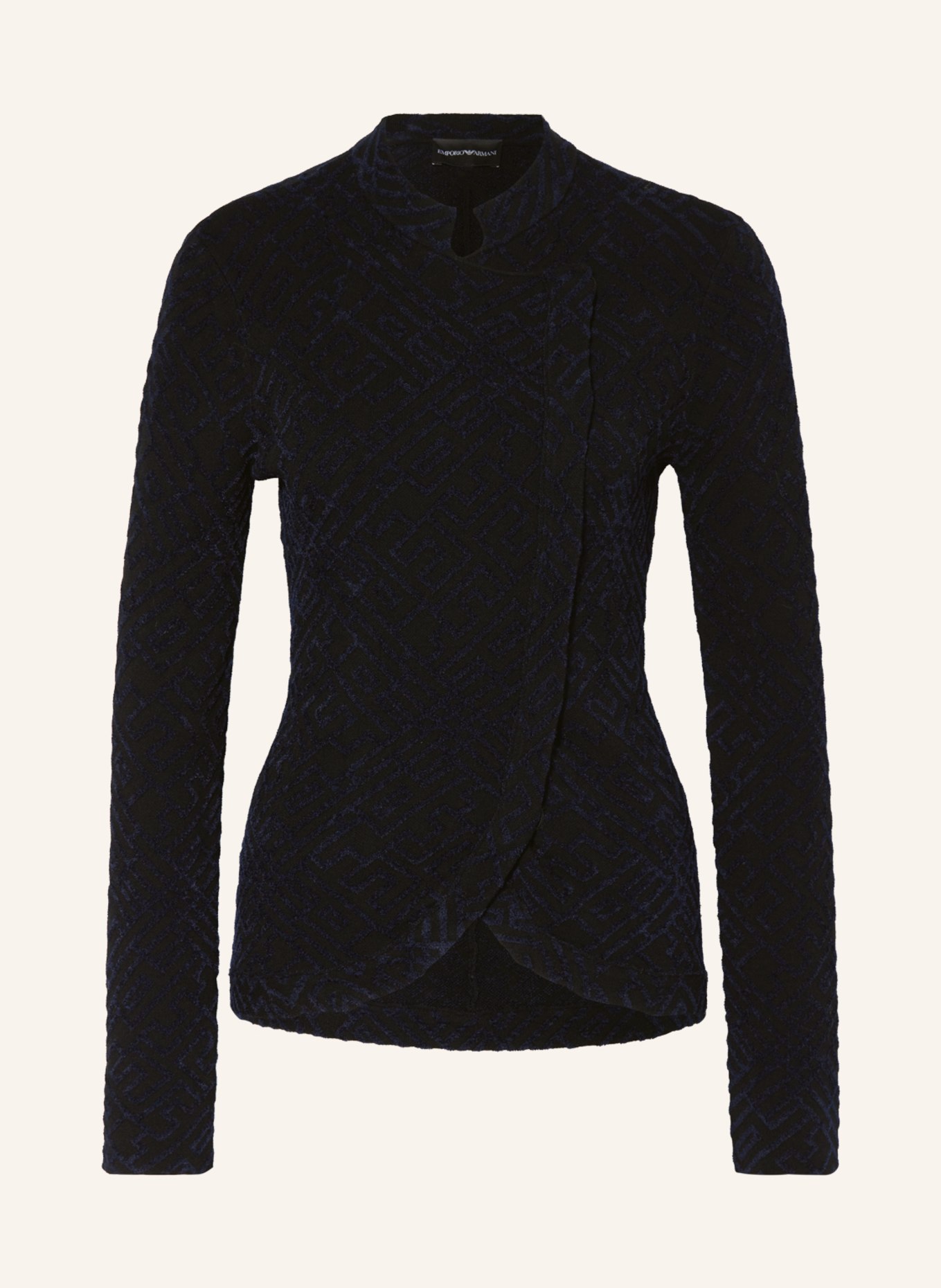 EMPORIO ARMANI Knit blazer, Color: BLACK/ DARK BLUE (Image 1)