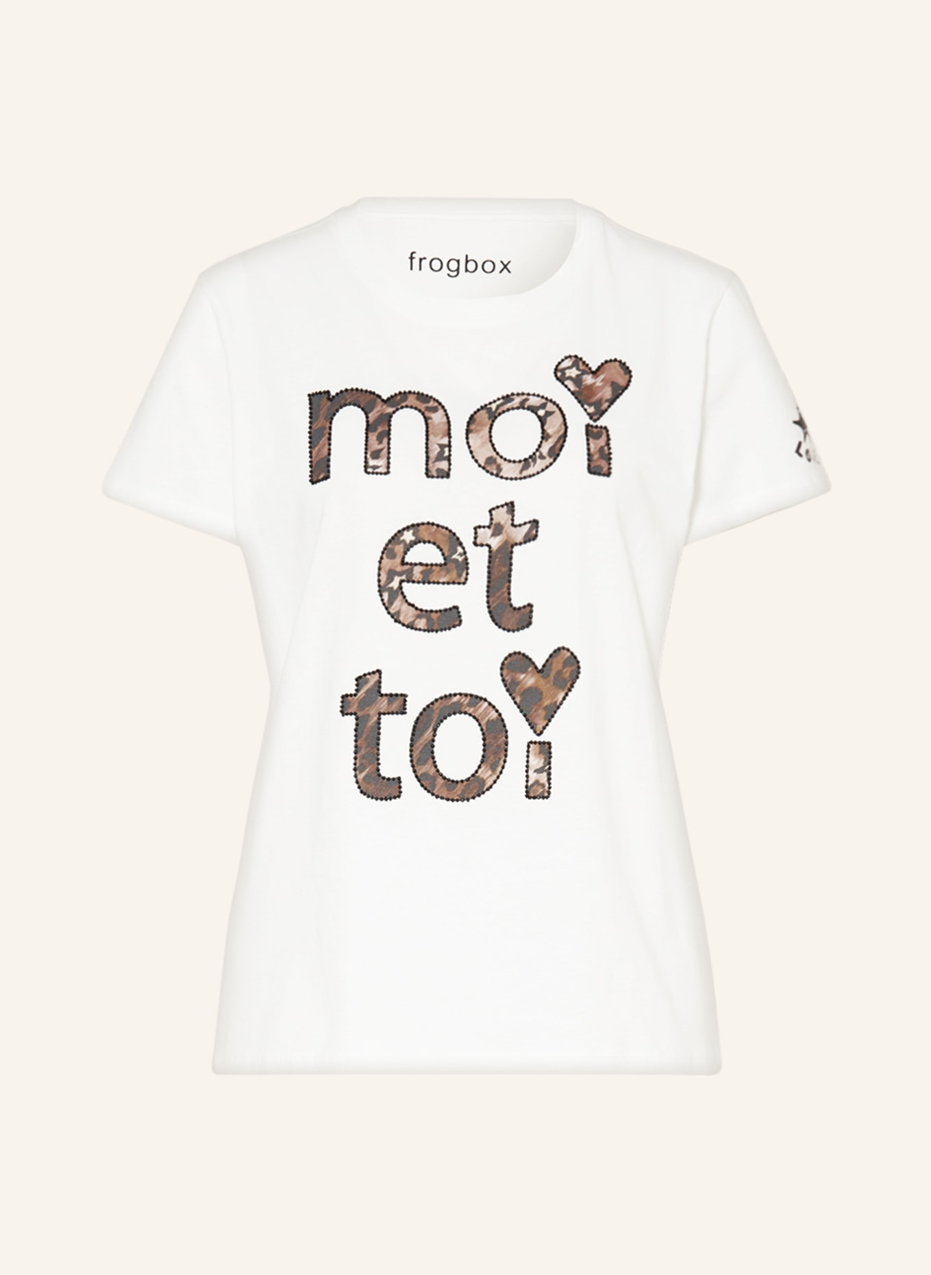 FrogBox T-shirt with decorative beads, Color: WHITE (Image 1)