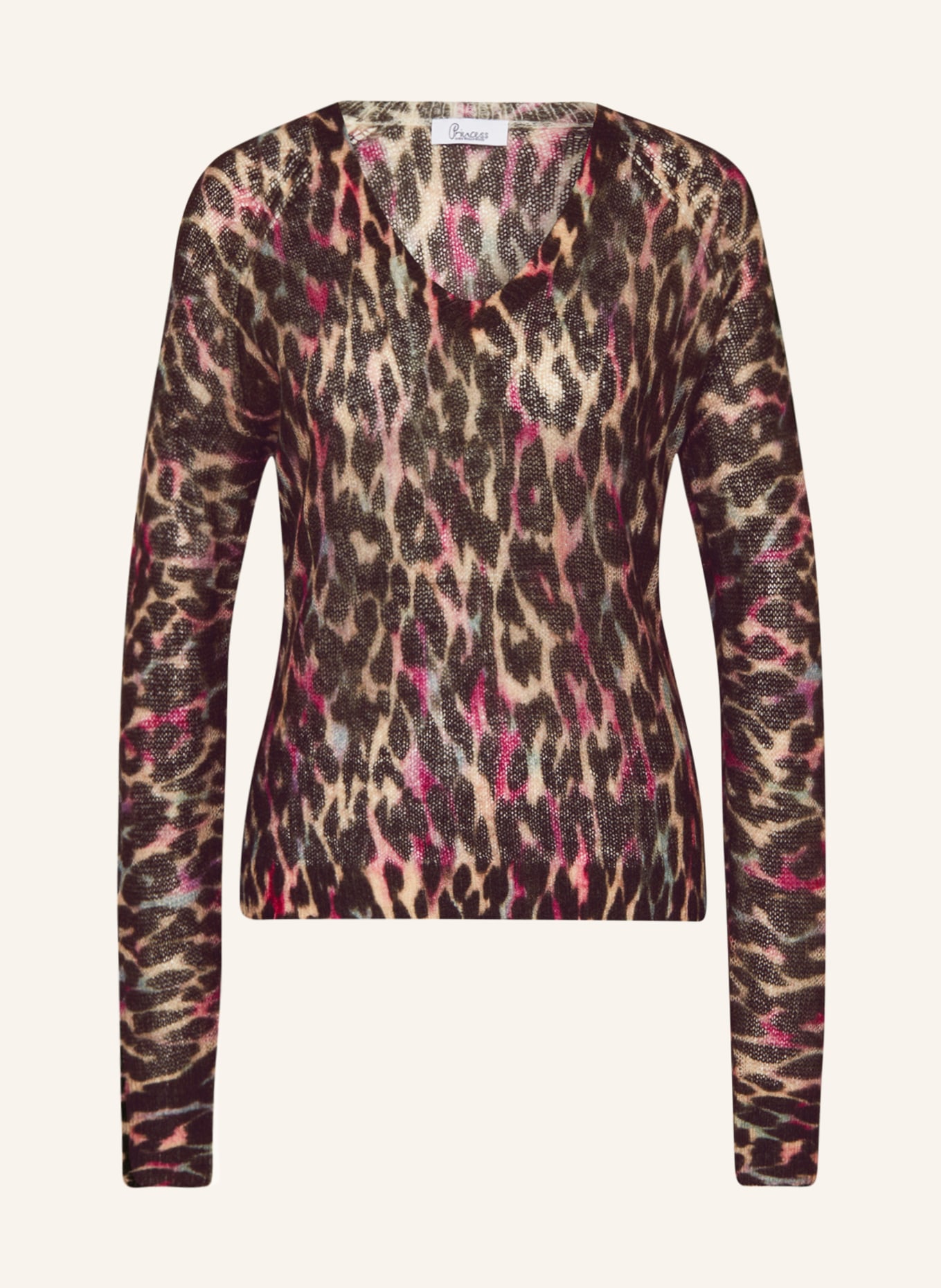 Princess GOES HOLLYWOOD Sweater with mohair, Color: BLACK/ FUCHSIA/ CREAM (Image 1)