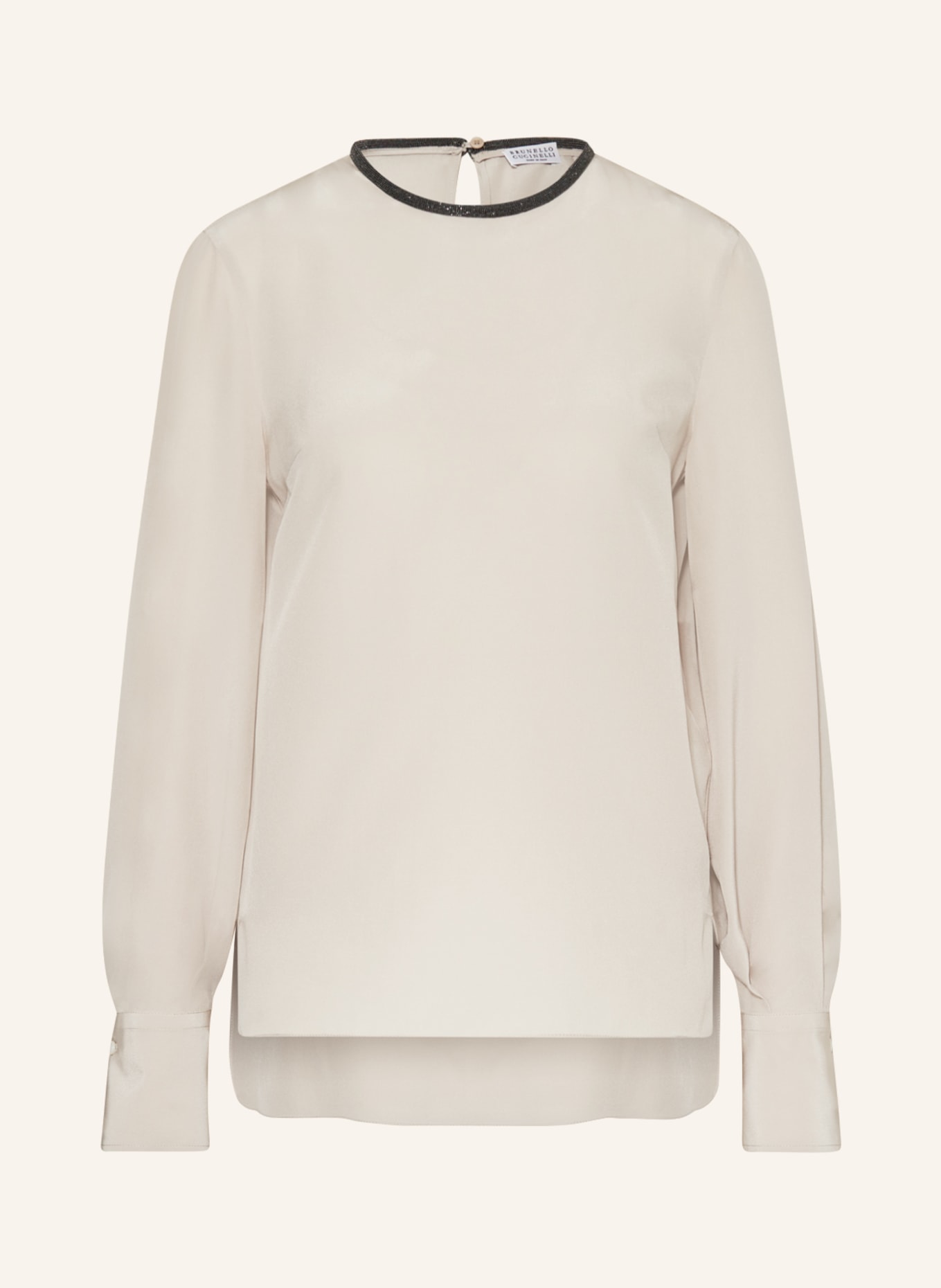 BRUNELLO CUCINELLI Shirt blouse in silk, Color: BEIGE (Image 1)