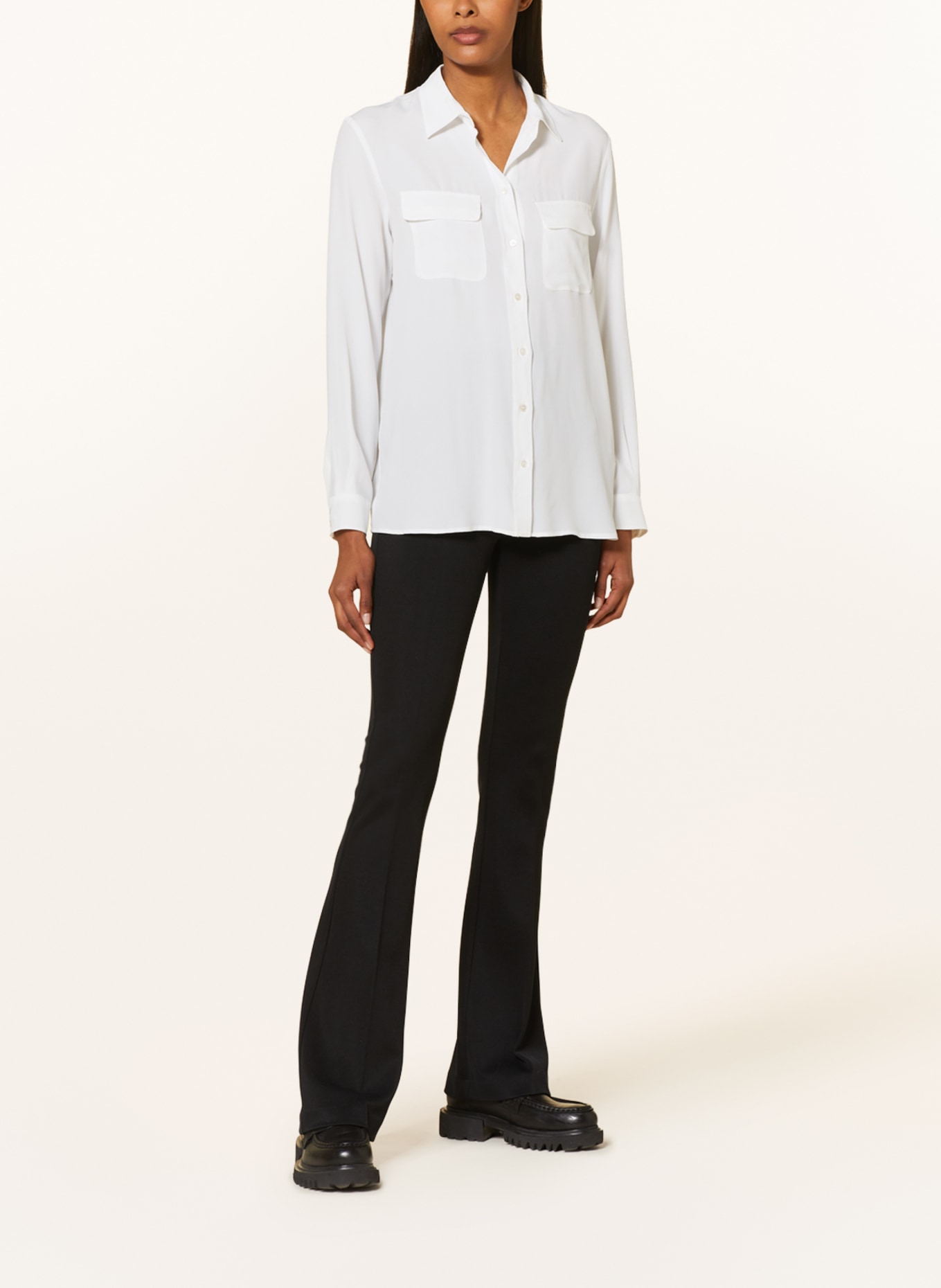 MARELLA Shirt blouse with silk, Color: WHITE (Image 2)