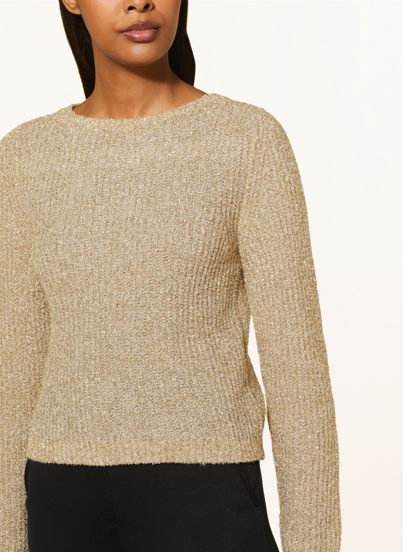 MARELLA Sweater CAPO with glitter thread, Color: GOLD (Image 4)