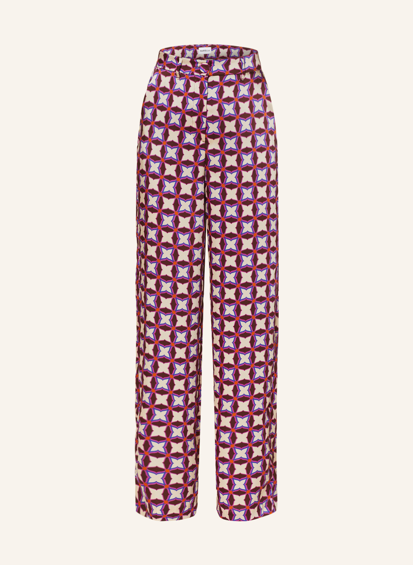 MARELLA Trousers EOLO, Color: DARK RED/ BEIGE/ FUCHSIA (Image 1)