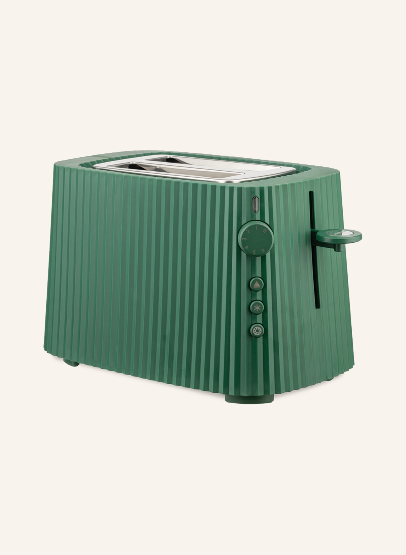 ALESSI Toaster PLISSÉ, Farbe: DUNKELGRÜN (Bild 1)