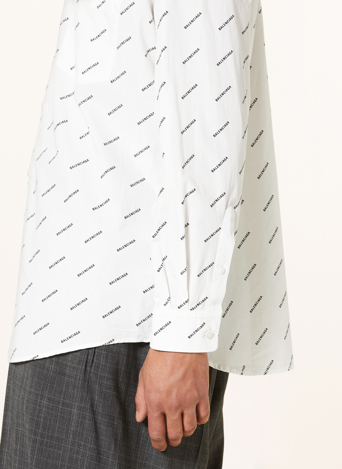 BALENCIAGA Hemd Normal Fit, Farbe: WEISS/ SCHWARZ (Bild 5)