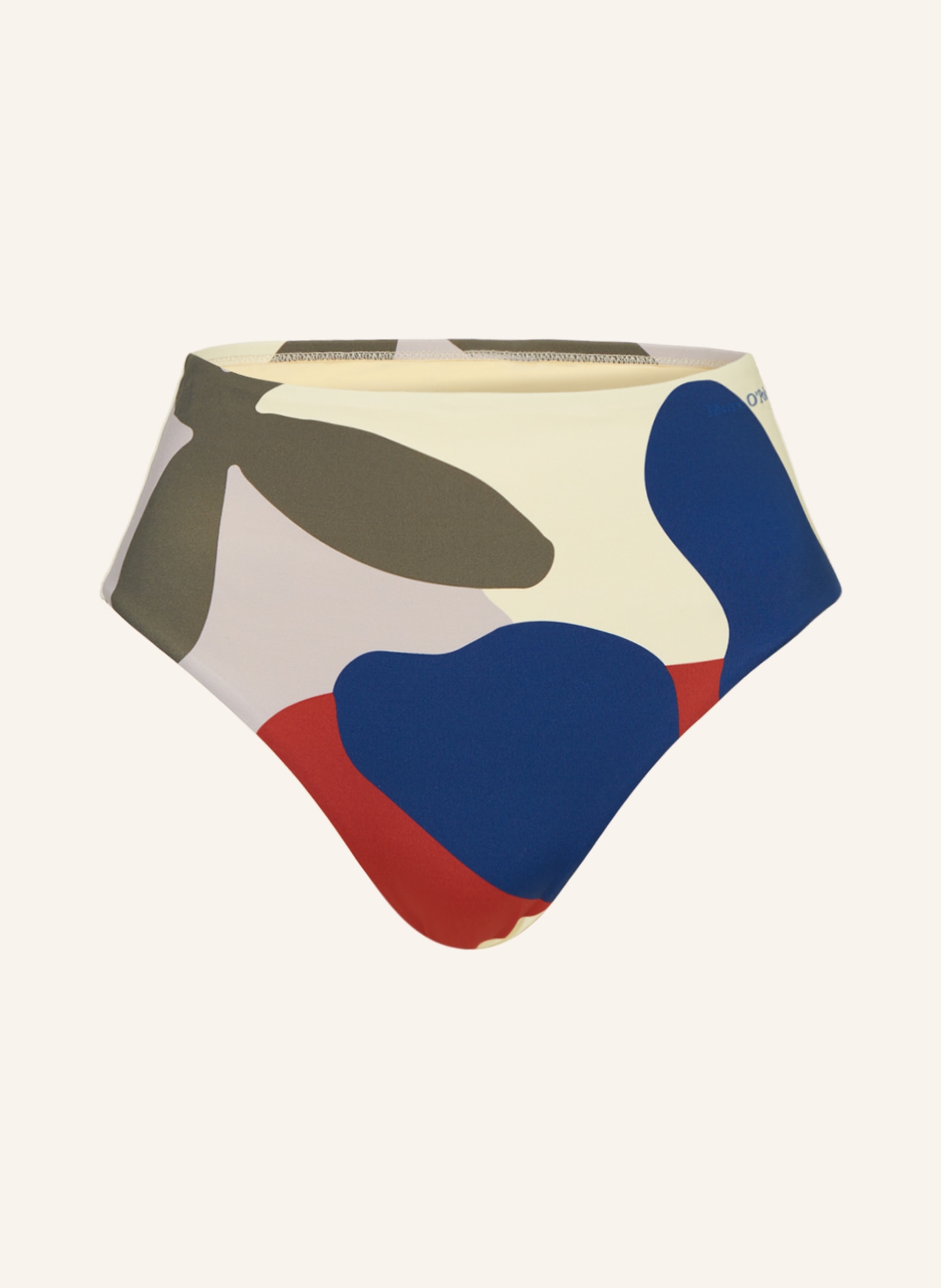 Marc O'Polo High-Waist-Bikini-Hose mit UV-Schutz, Farbe: HELLGELB/ DUNKELBLAU/ DUNKELGRÜN (Bild 1)