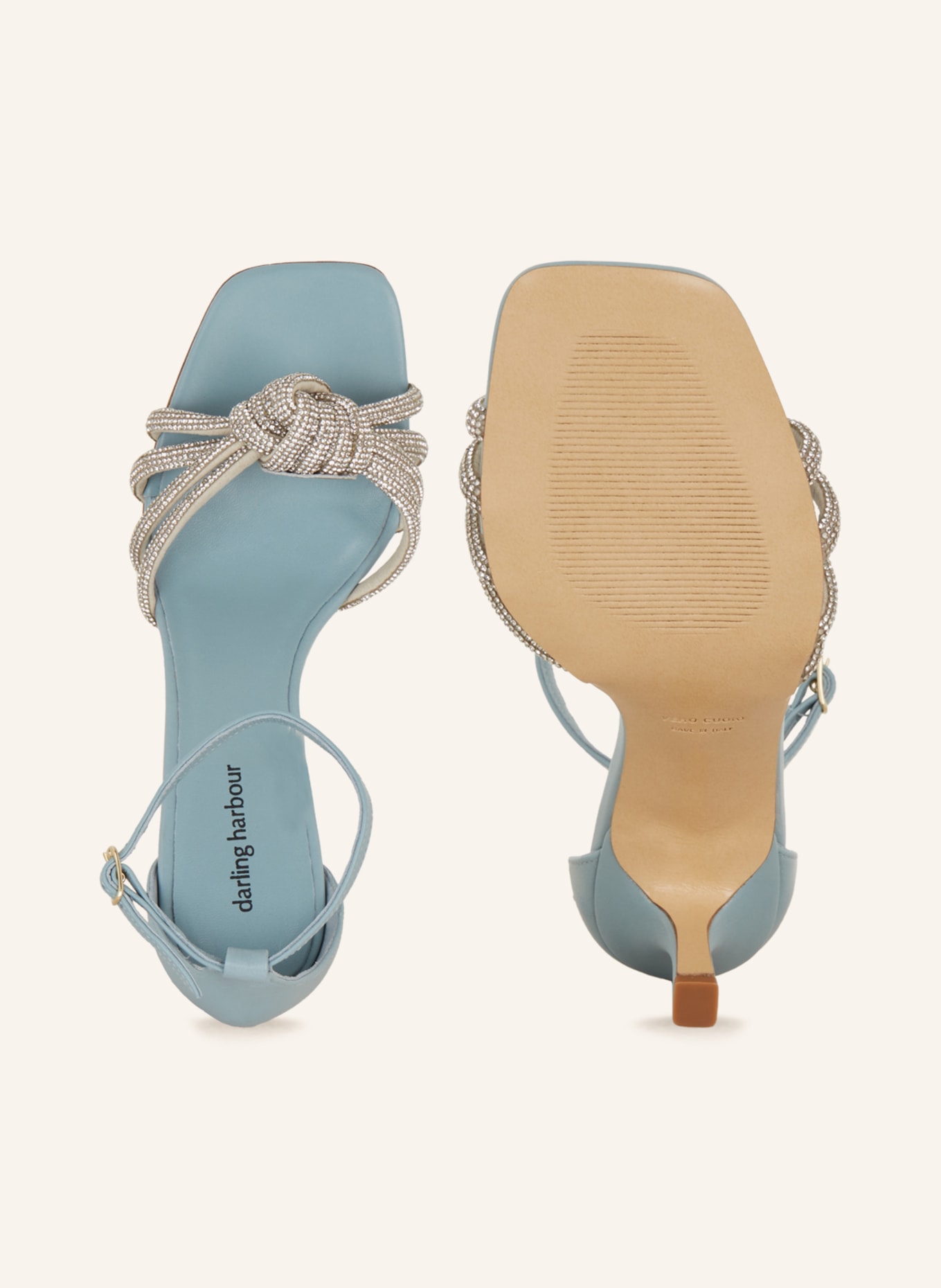 darling harbour Sandals with decorative gems, Color: LIGHT BLUE (Image 5)