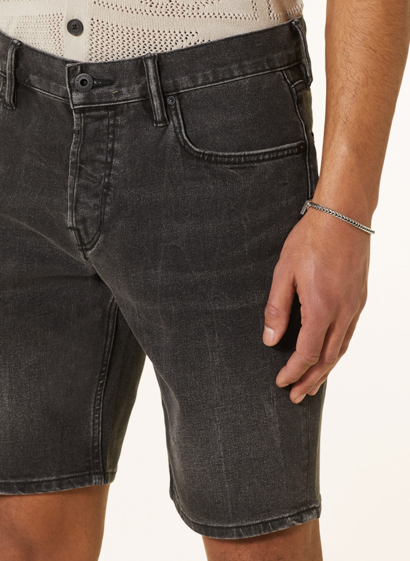ALLSAINTS Jeanshorts SWITCH, Farbe: 162 Washed Black (Bild 5)