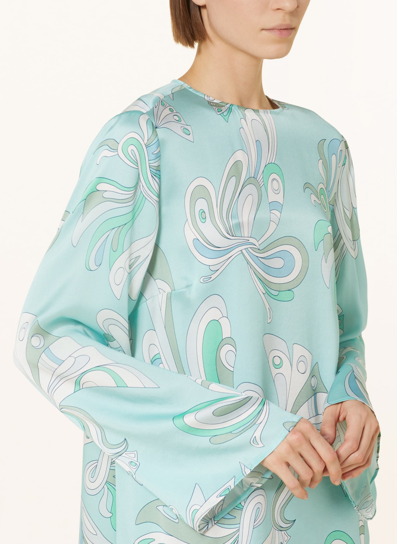 Juvia Silk dress DEMI, Color: TURQUOISE (Image 4)