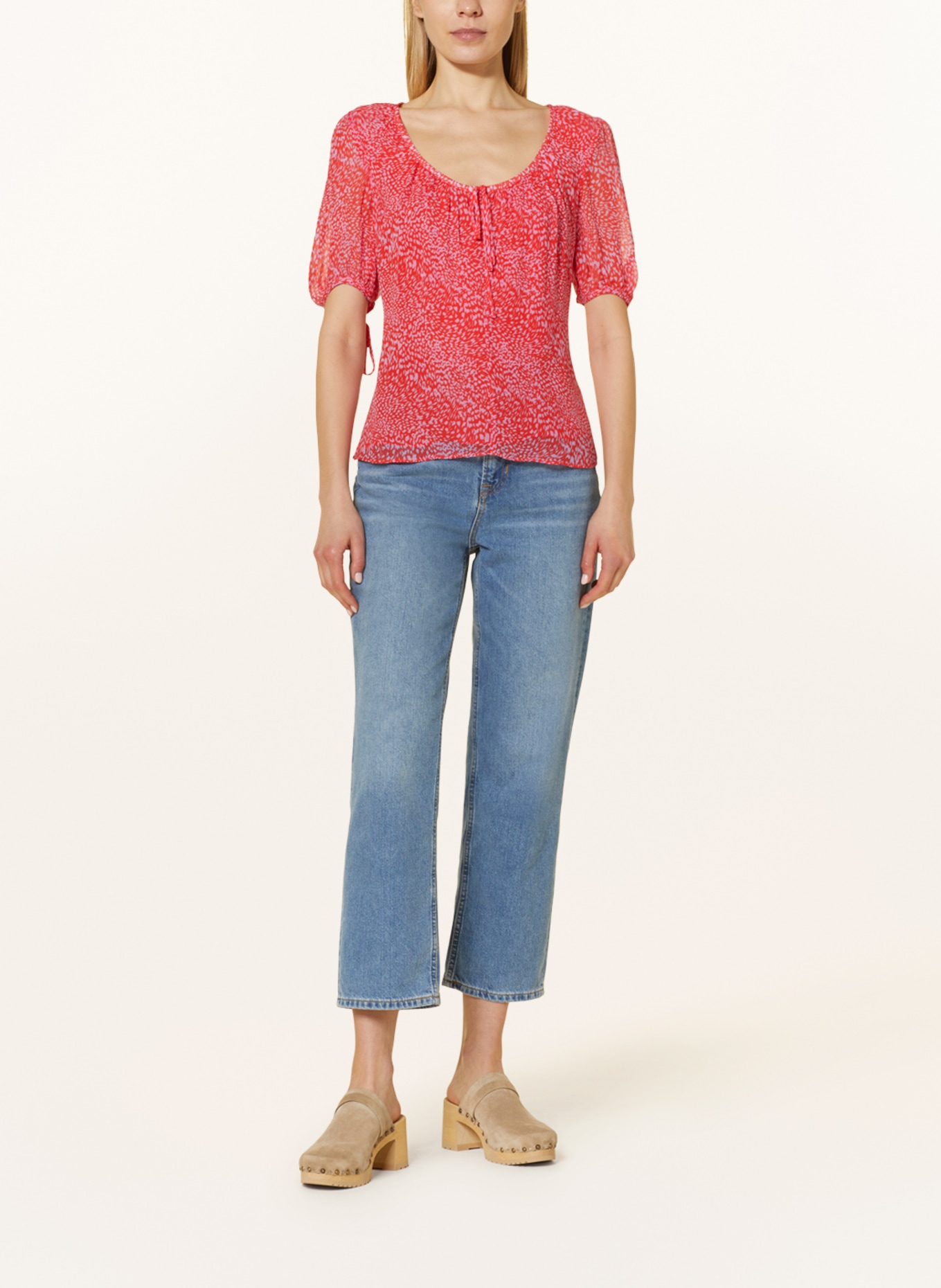 WHISTLES Shirt blouse, Color: RED/ LIGHT PURPLE (Image 2)