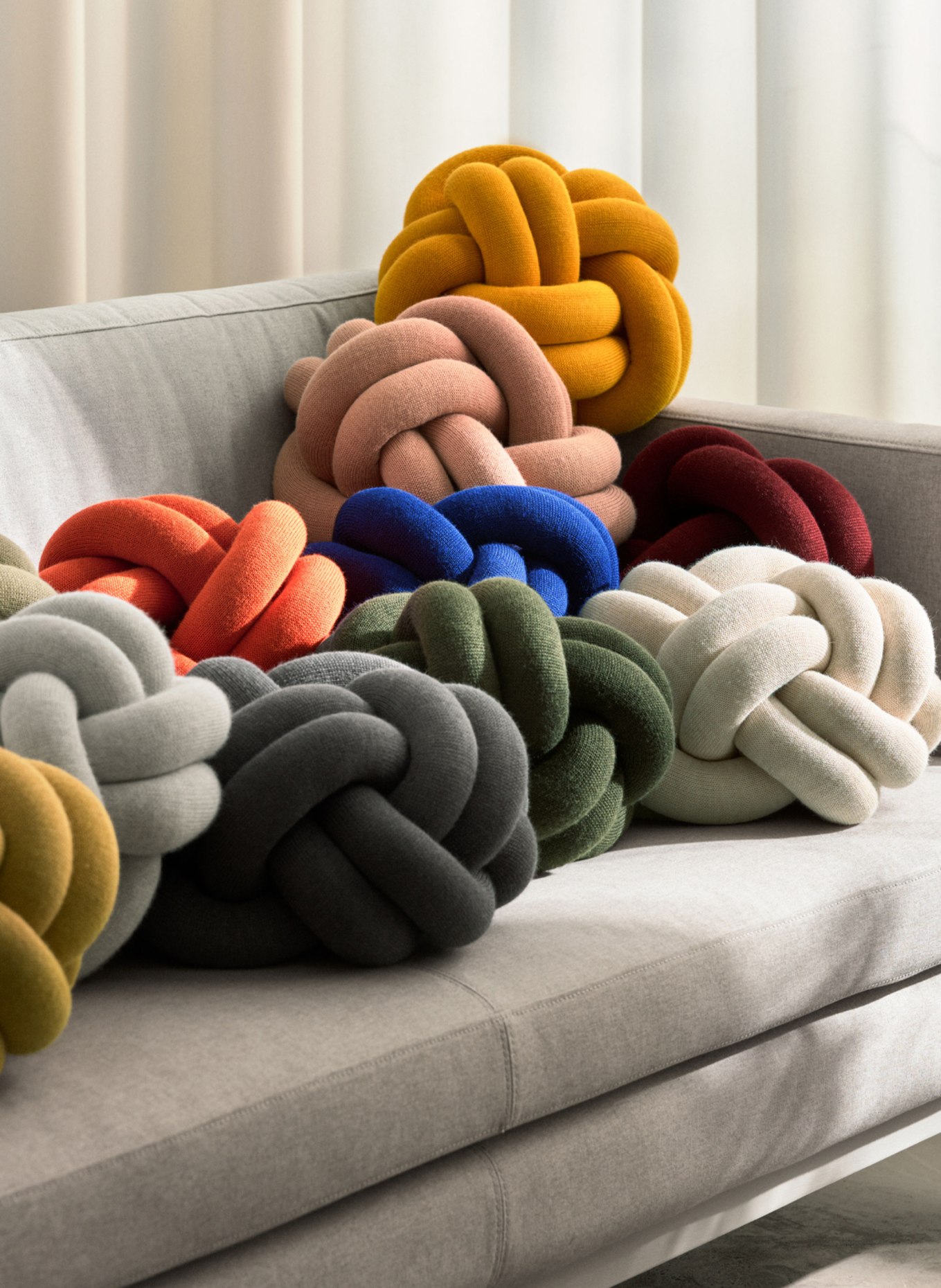 DESIGN HOUSE Stockholm Dekokissen KNOT: BLAU