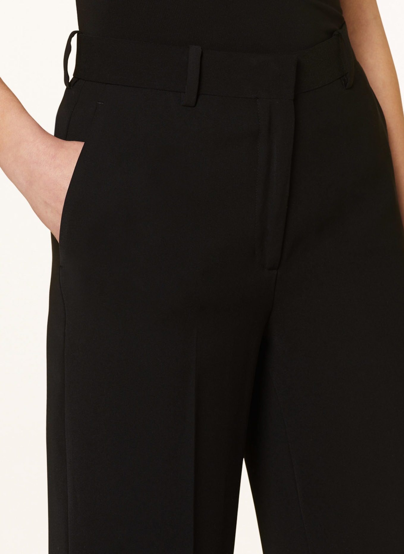 REISS Wide leg trousers MARGEAUX, Color: BLACK (Image 5)