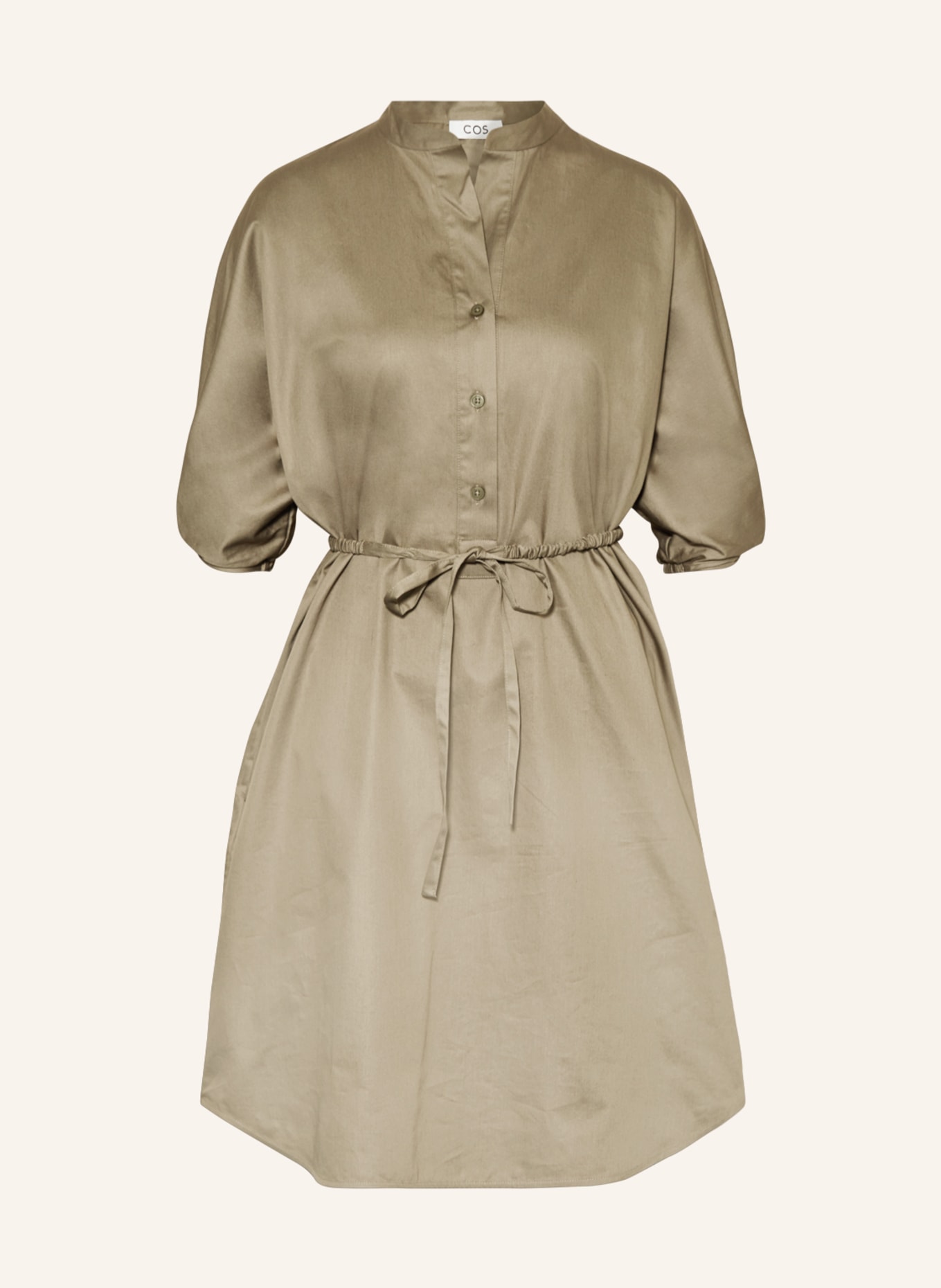 COS Dress with 3/4 sleeves in khaki