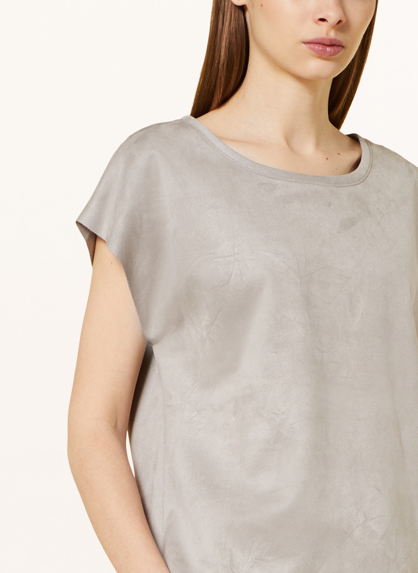 Leather look t shirt hot sale