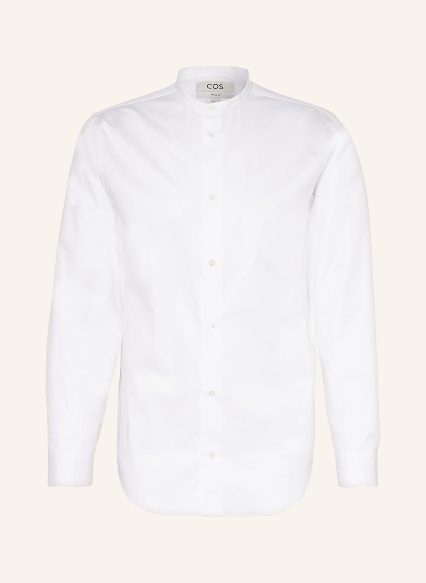 COS Shirt regular fit with stand-up collar, Color: WHITE (Image 1)