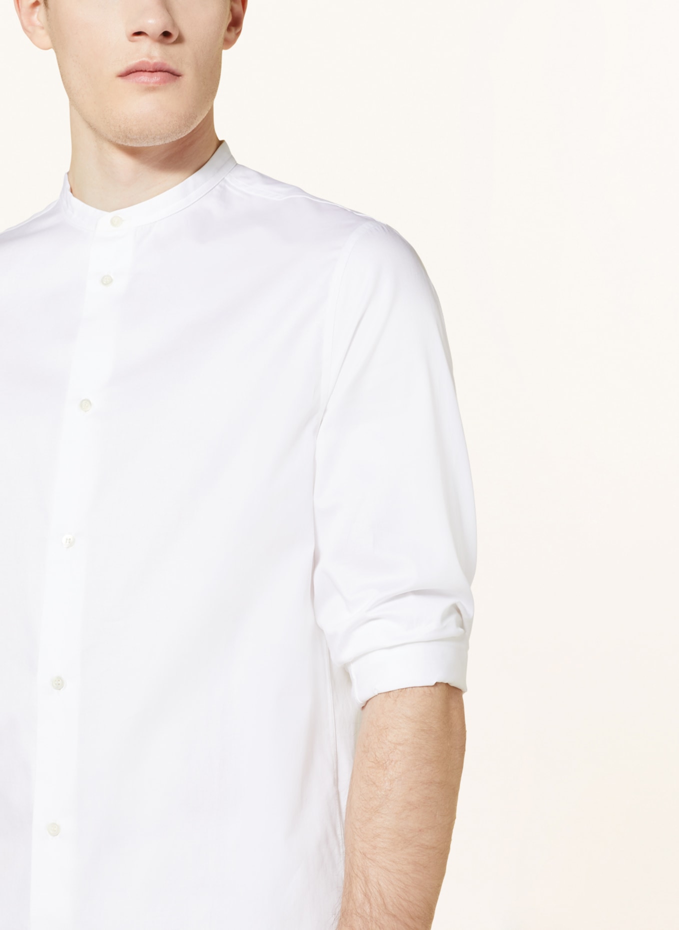 COS Shirt regular fit with stand-up collar, Color: WHITE (Image 4)