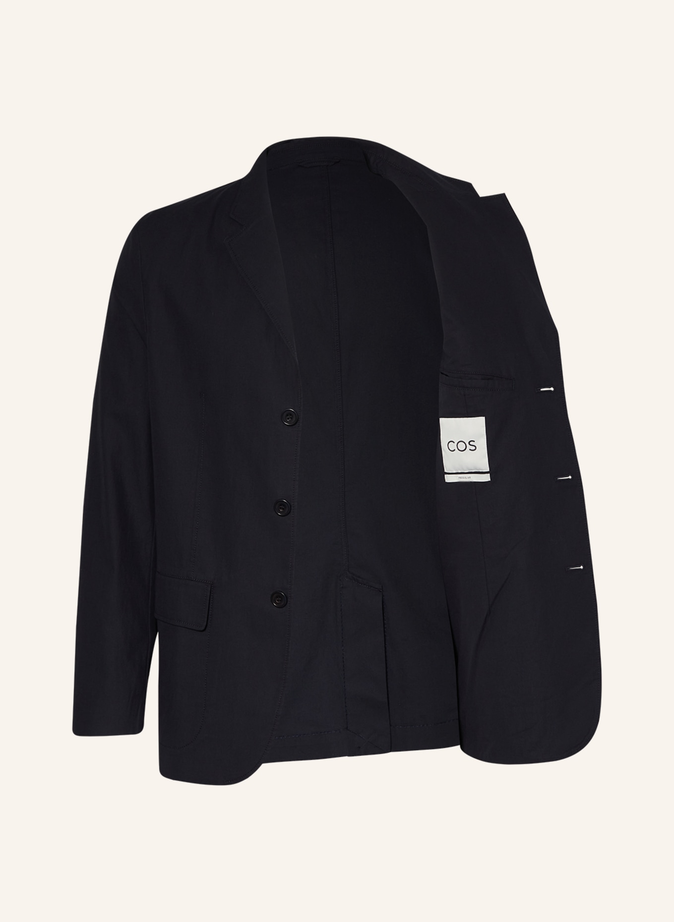 COS Suit jacket regular fit, Color: 001 NAVY (Image 4)