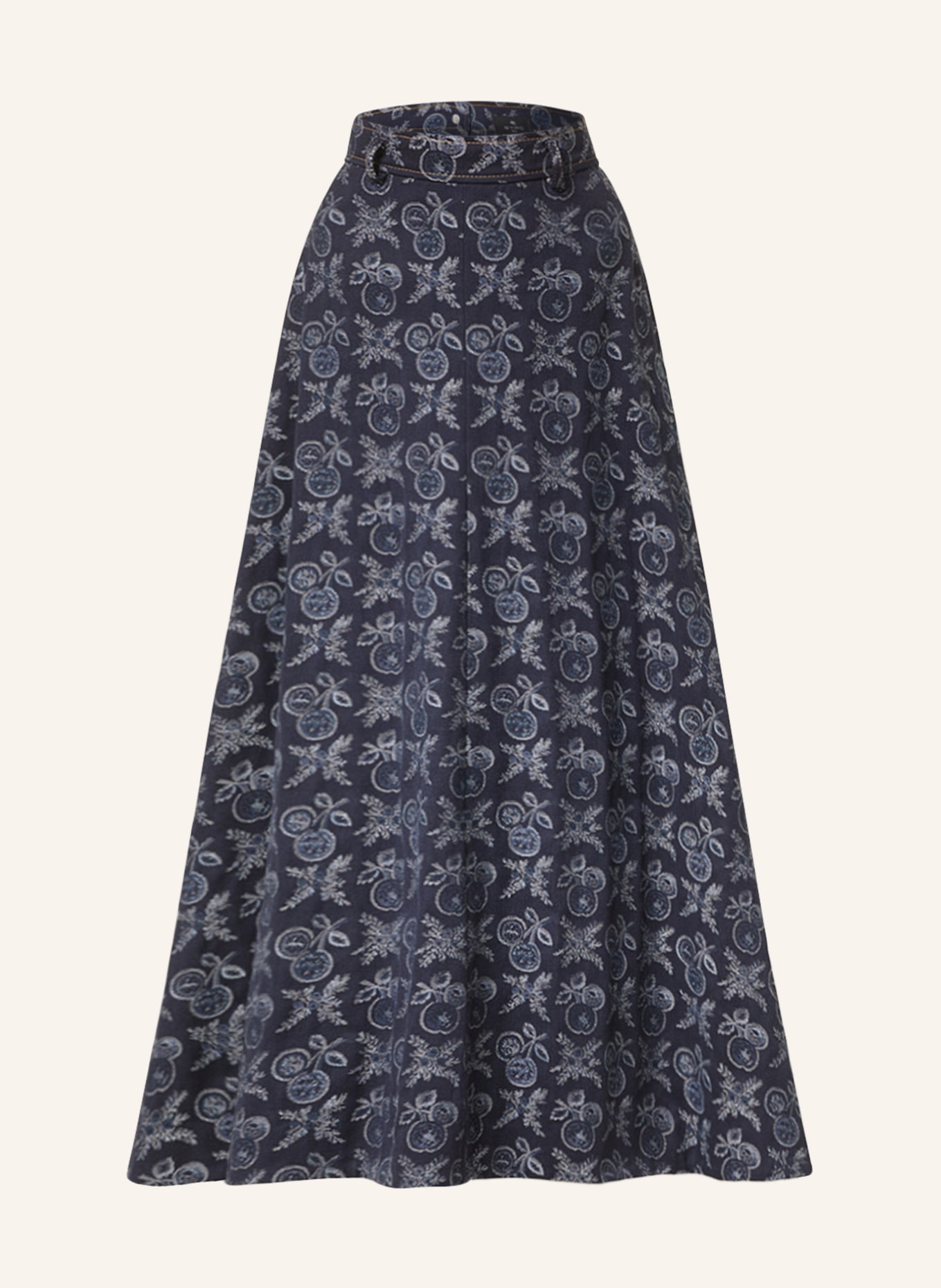 ETRO Jacquard skirt, Color: DARK BLUE/ CREAM (Image 1)