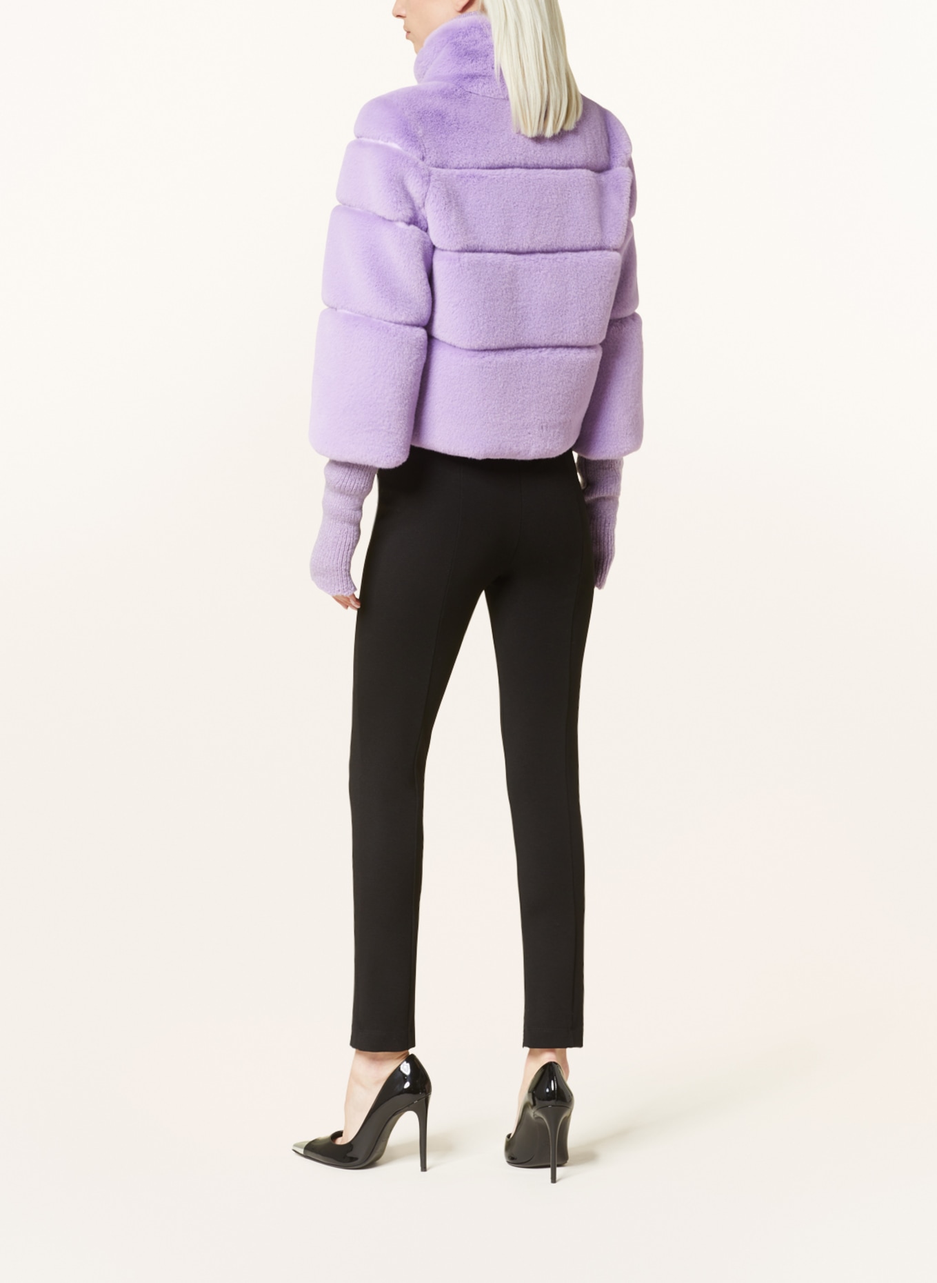 PATRIZIA PEPE Faux fur jacket, Color: LIGHT PURPLE (Image 3)