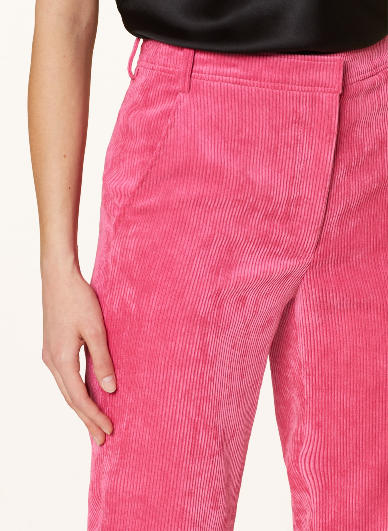 PATRIZIA PEPE Wide leg trousers made of corduroy, Color: M471 DYNAMIC FUXIA (Image 5)