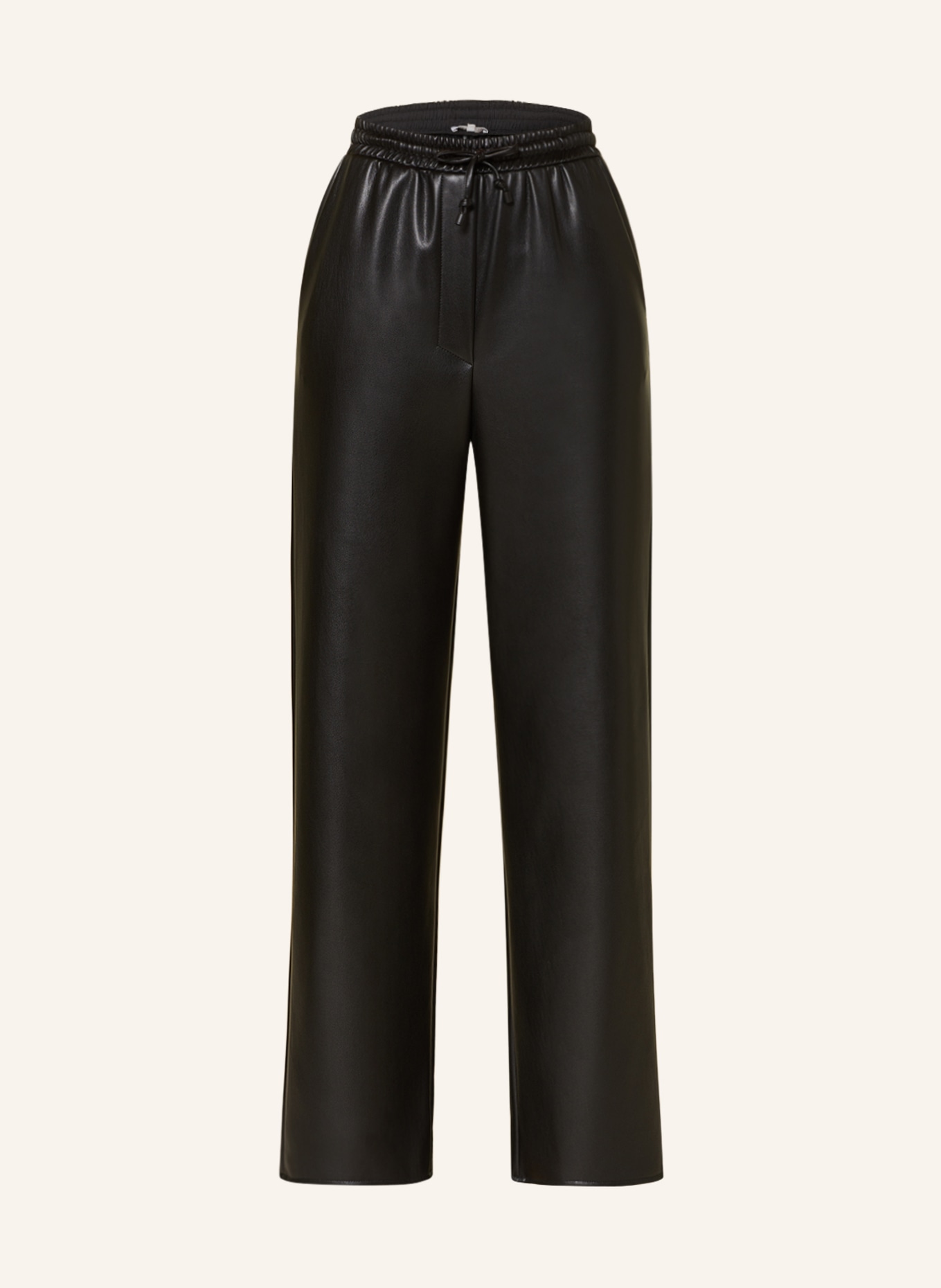 PATRIZIA PEPE Pants in jogger style in leather look, Color: BLACK (Image 1)