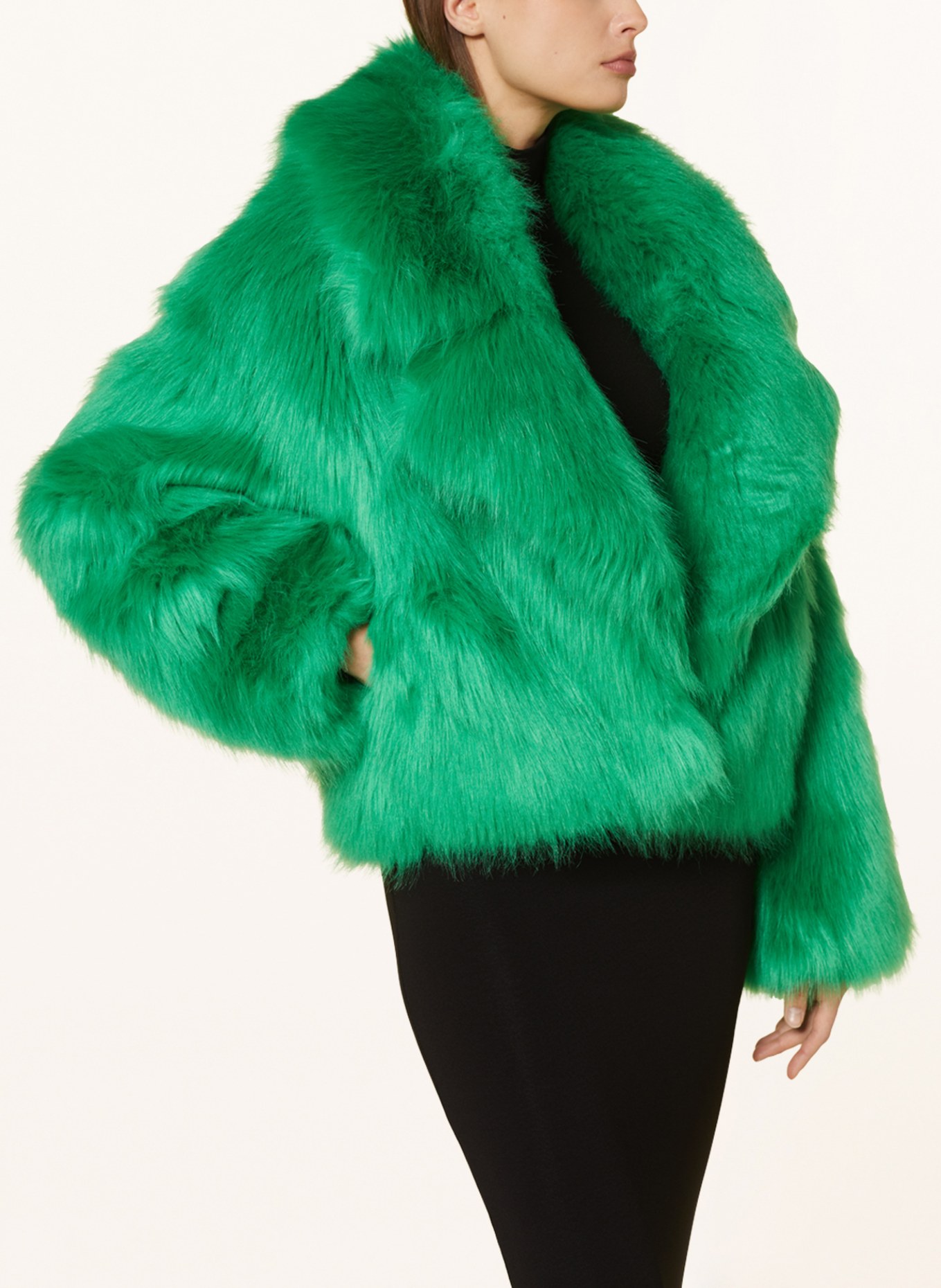 PATRIZIA PEPE Faux fur jacket, Color: GREEN (Image 4)