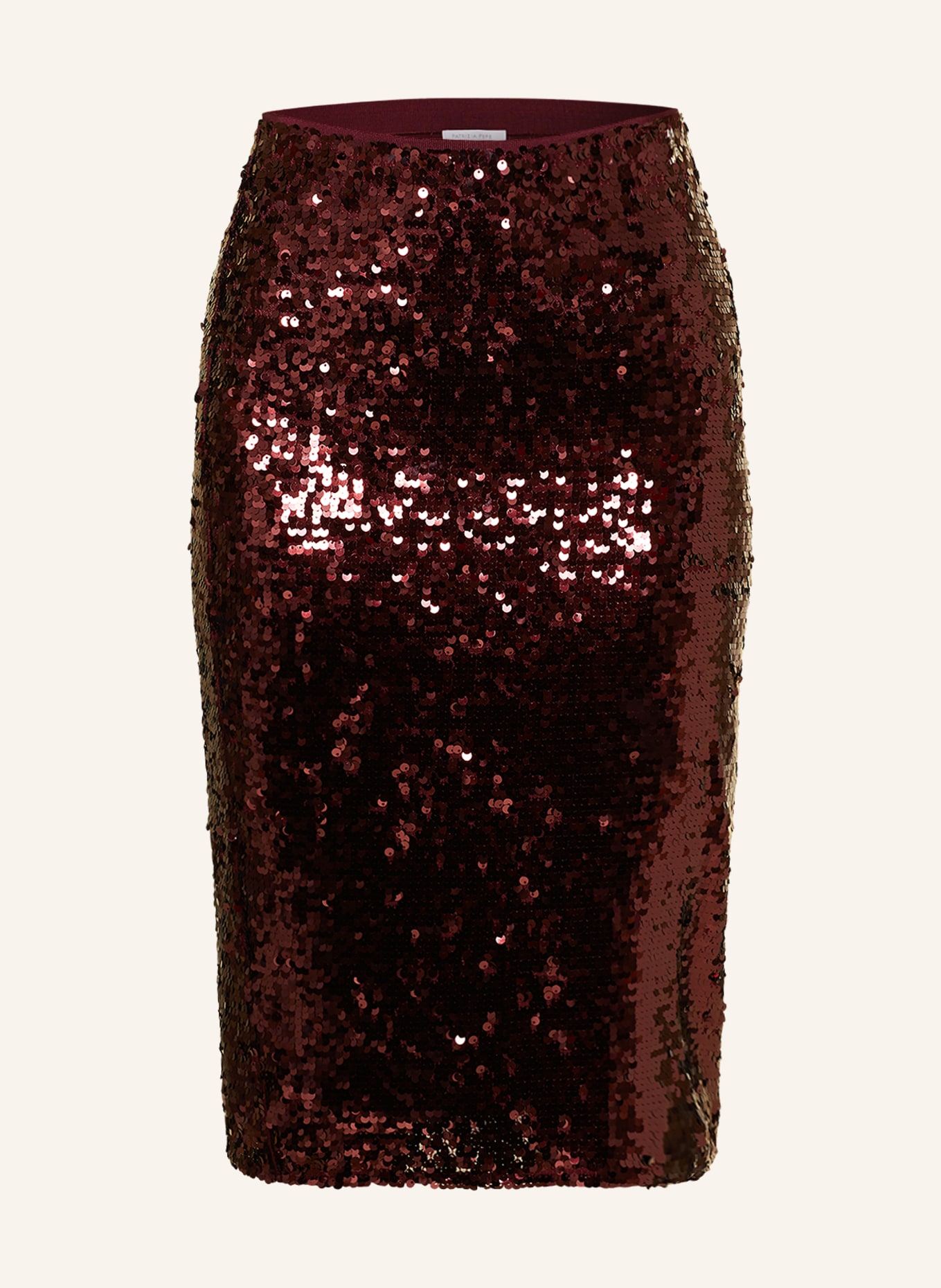 PATRIZIA PEPE Spódnica z cekinami, Kolor: CIEMNOCZERWONY (Obrazek 1)